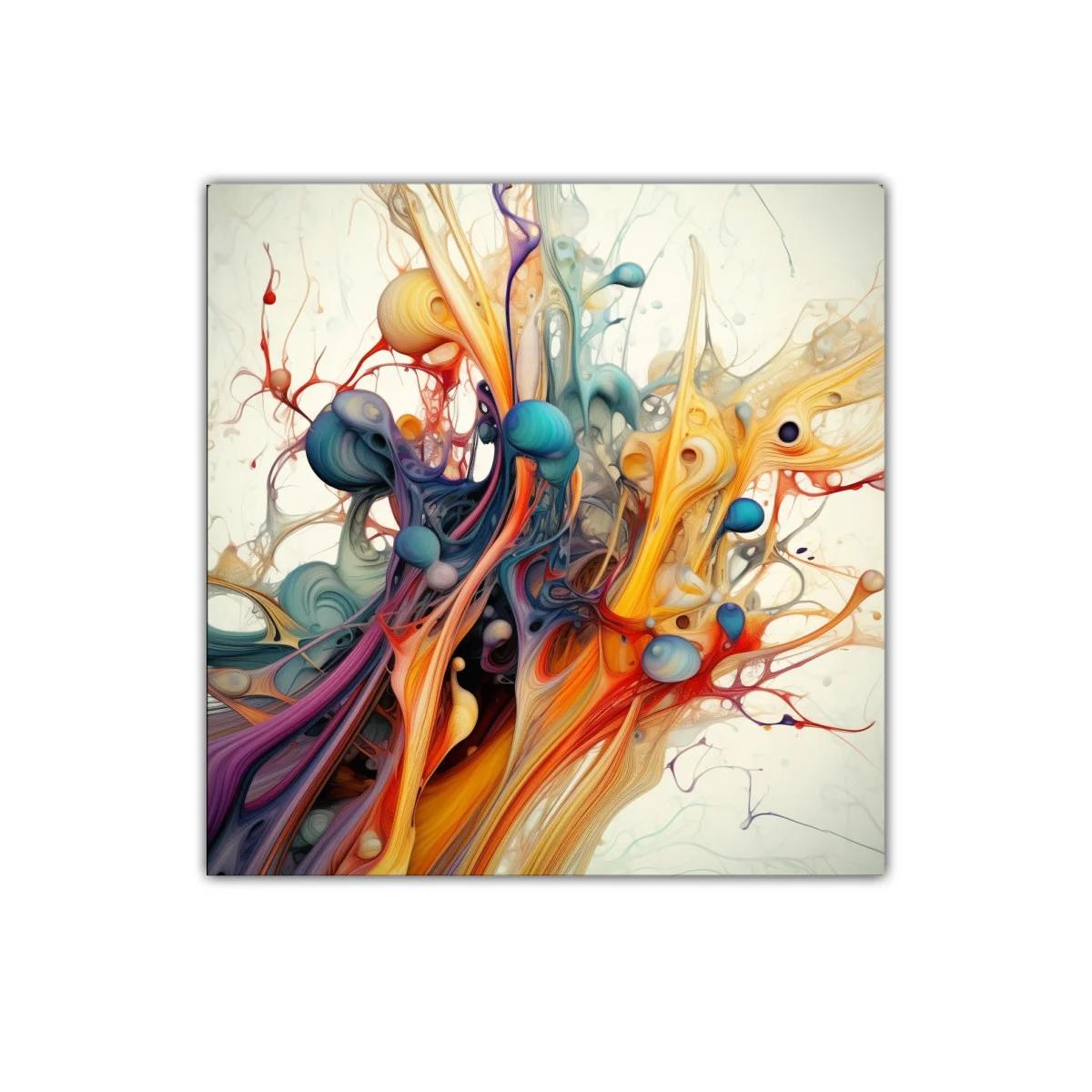 Explosión de colores vibrantes y formas fluidas