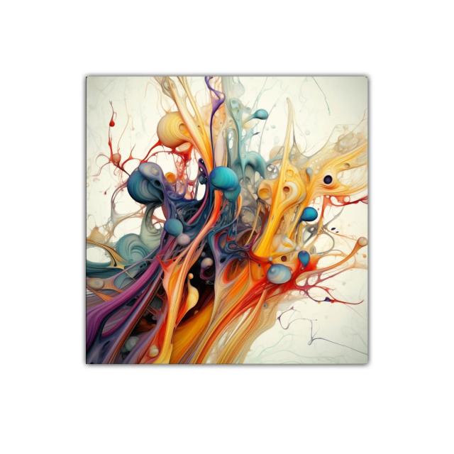 Explosión de colores vibrantes y formas fluidas