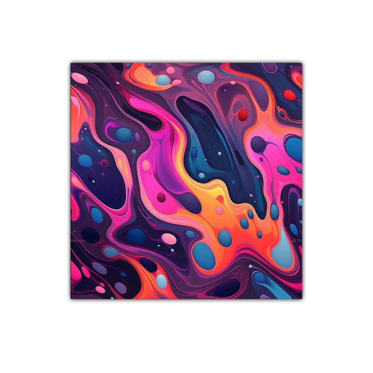 Cuadro Abstracto con Fluidez en Colores Vibrantes