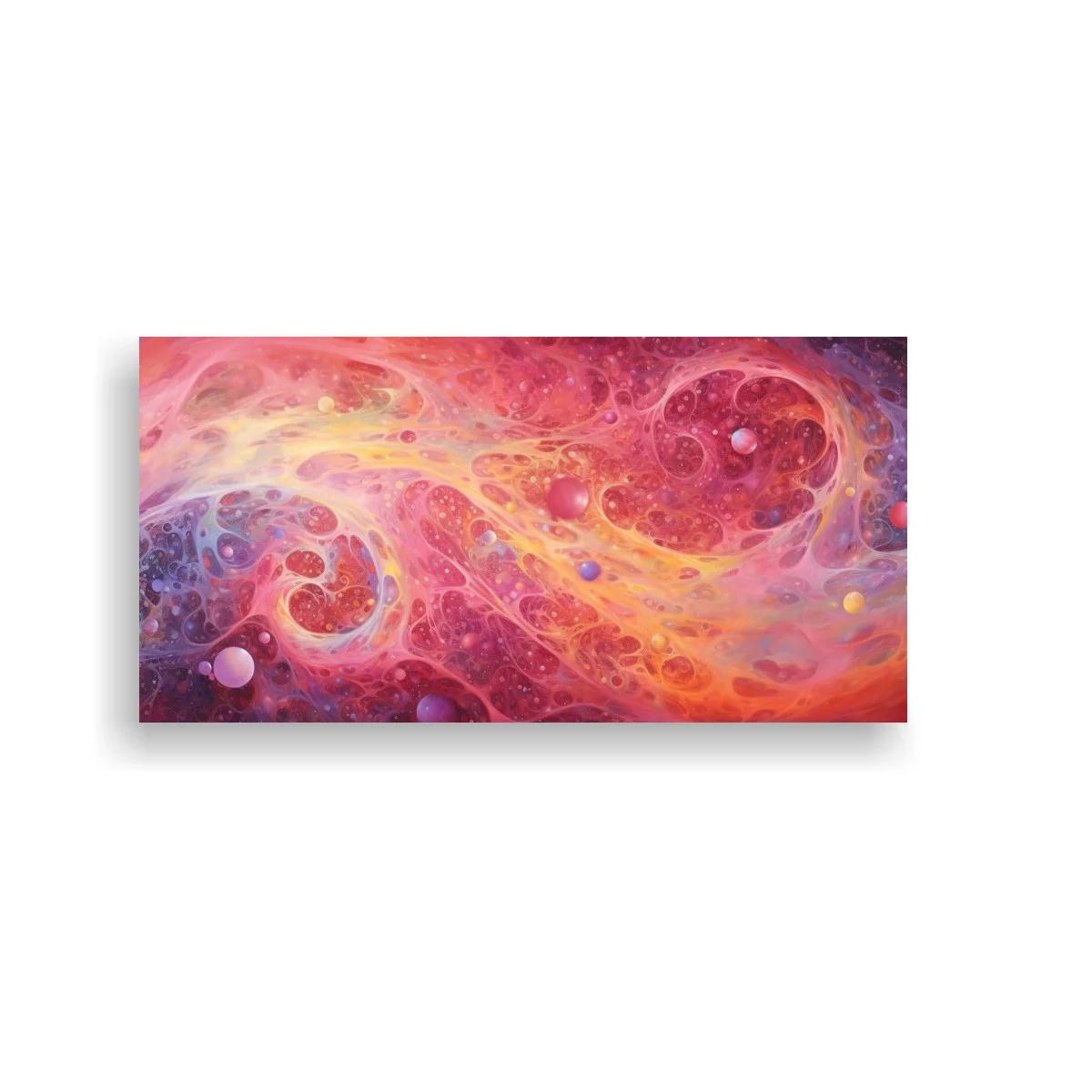 Cuadro nebulosa con vetas luminosas y remolinos de color