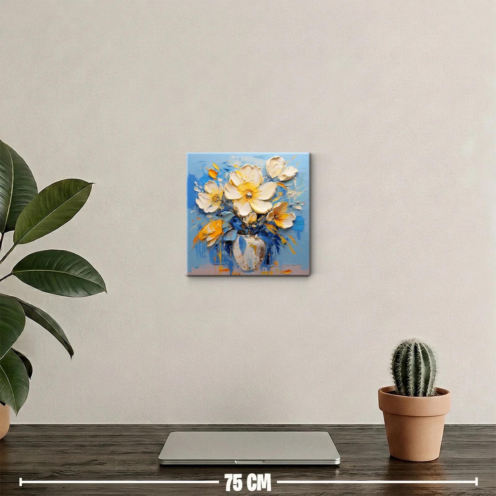 Cuadro decorativo ramo de flores vibrantes y modernas — miniatura 2