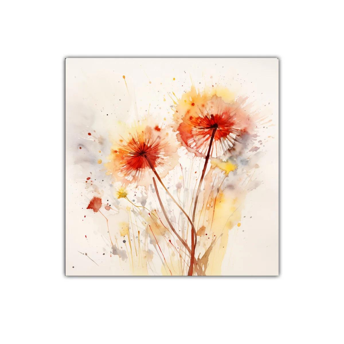 Cuadro decorativo de flores en tonos cálidos y suaves — imagen principal