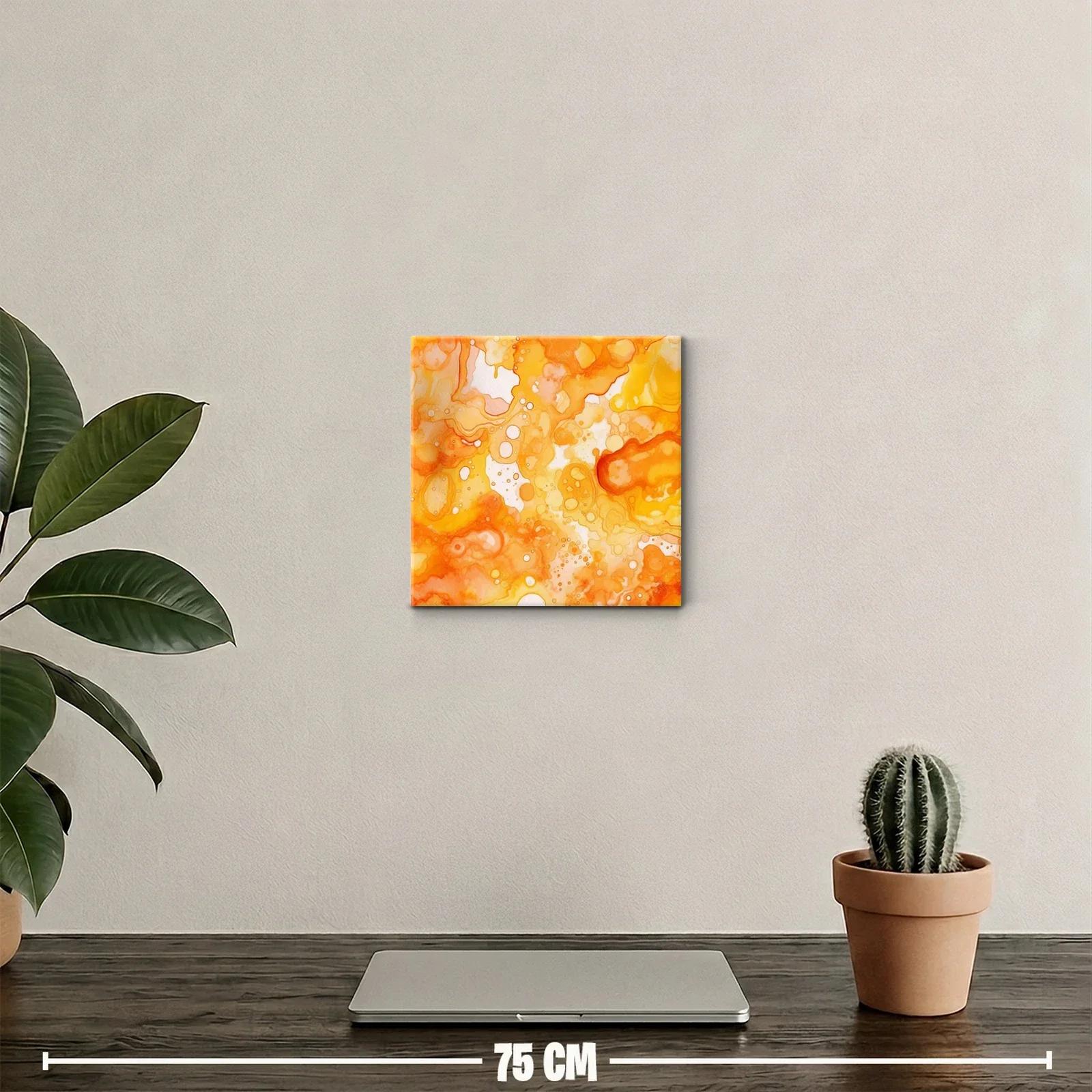 Arte abstracto en tonos cálidos y vibrantes naranja y amarillo — miniatura 2