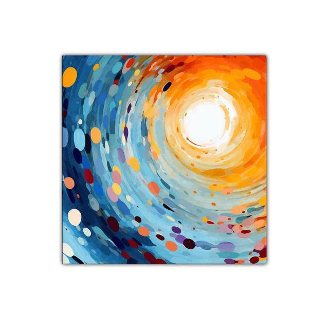 Explosión de colores en espiral vibrante y luminosa