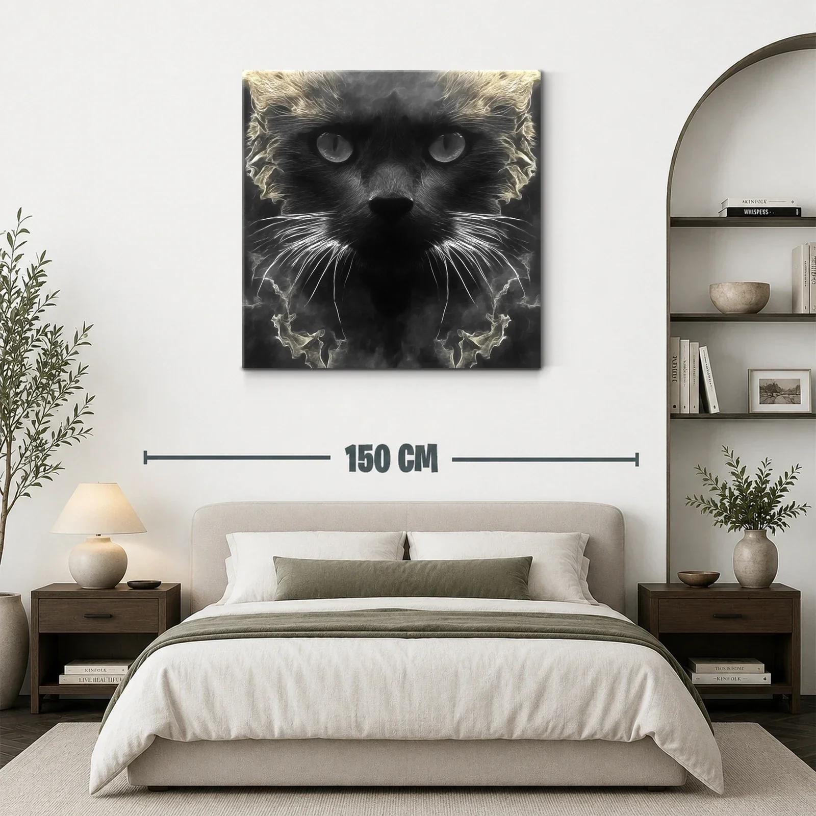 Impactante retrato de gato en tonos oscuros y luces etéreas — miniatura 3