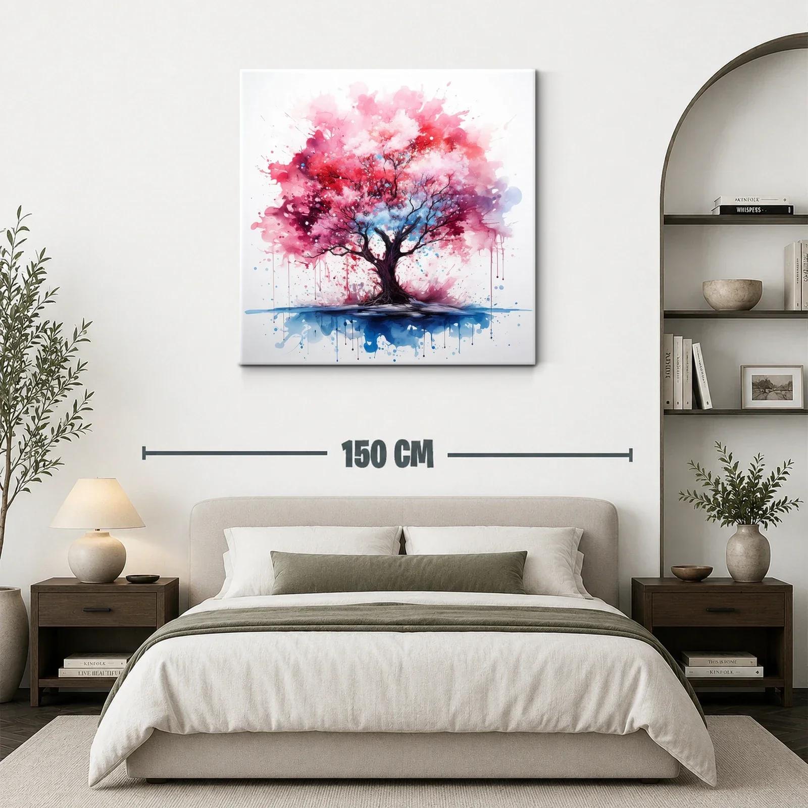 Árbol vibrante entre tonos rosas y azulados — miniatura 3