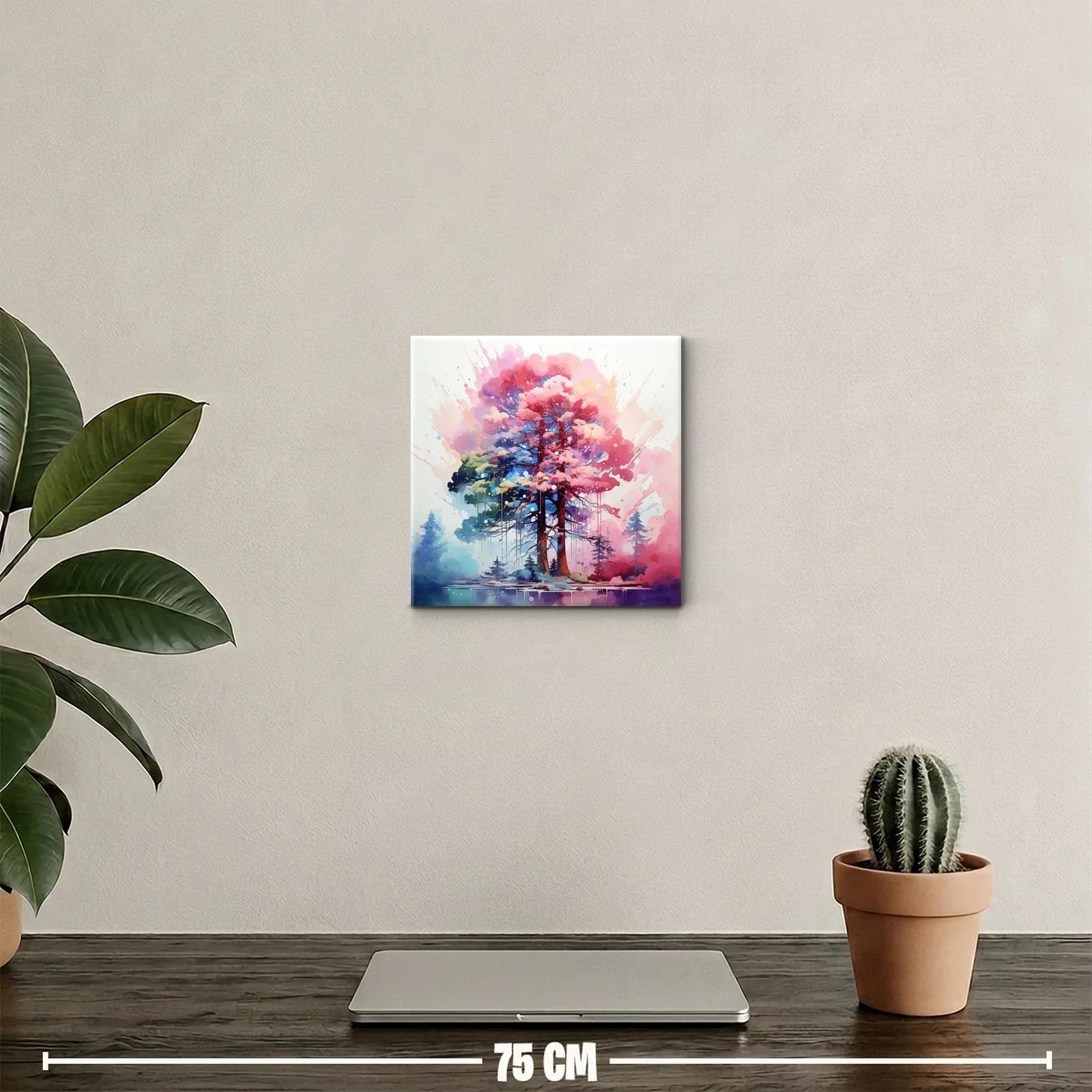 Árbol colorido con explosión de tonos vibrantes — miniatura 2