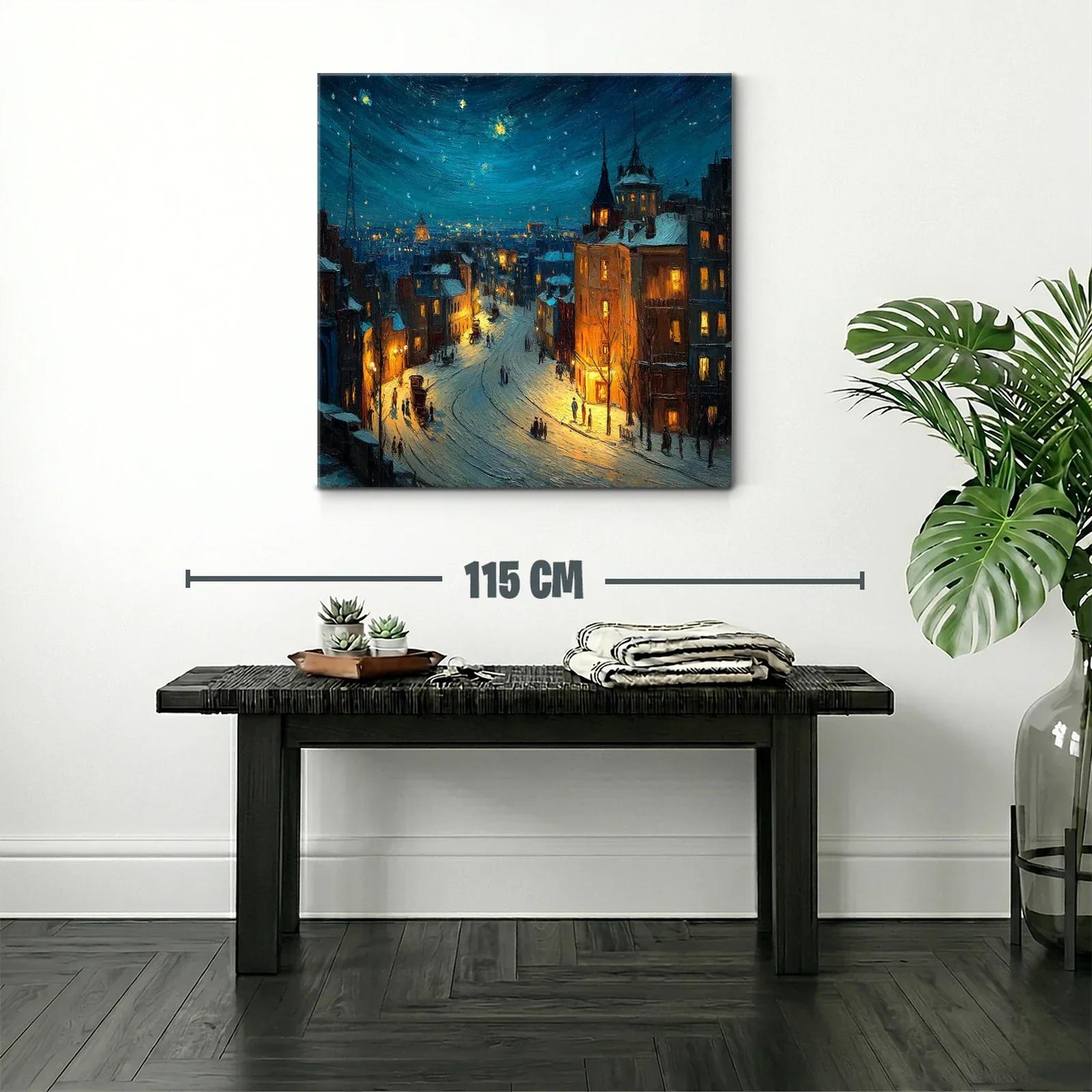 Atardecer nocturno en ciudad con luces cálidas — miniatura 2