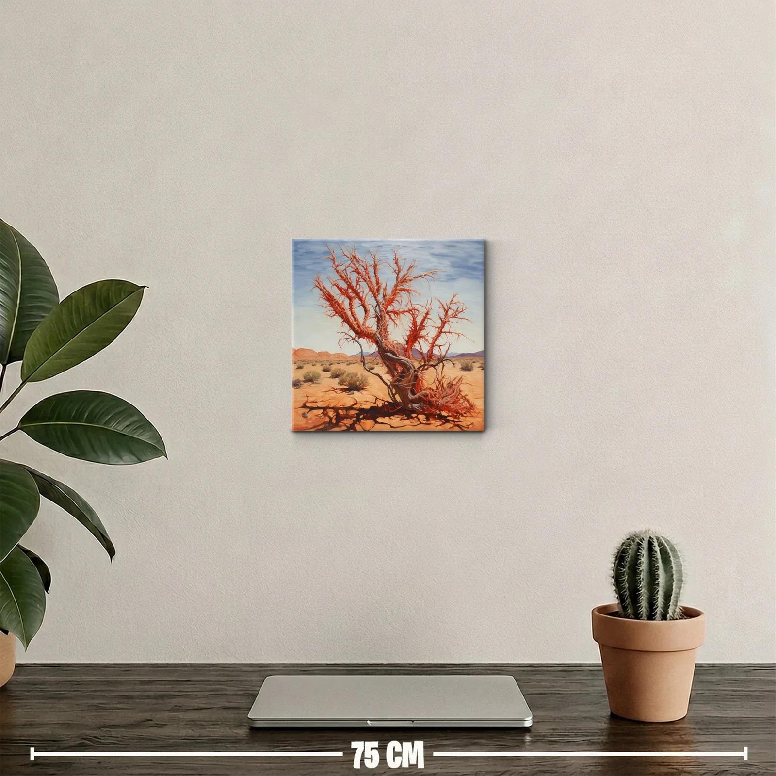 Árbol Seco en Paisaje Árido de Tonos Cálidos — miniatura 2