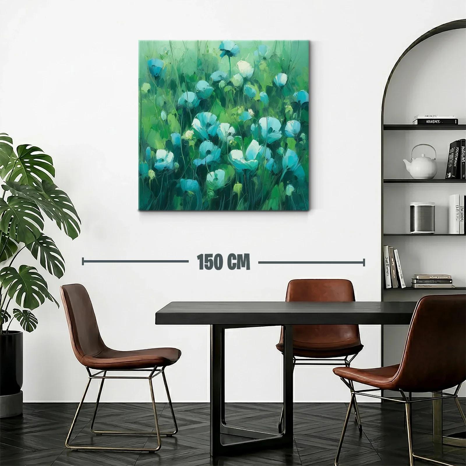 Ramo de flores en tonos verdes y azules vibrantes — miniatura 2