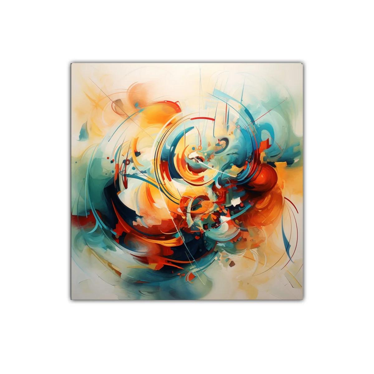 Cuadro abstracto con energía cromática vibrante — imagen principal