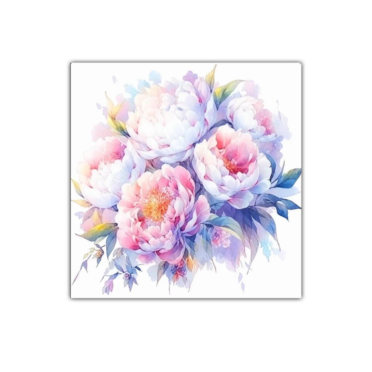 Cuadro con delicadas flores en tonos pastel para decorar — imagen principal