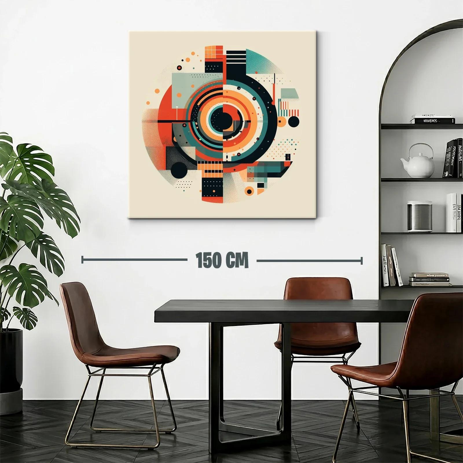 Composición geométrica en tonos cálidos y contrastes vibrantes — miniatura 2