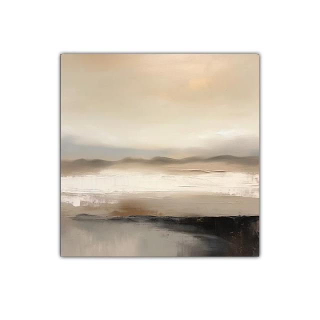 Paisaje abstracto en tonos neutros para decoración moderna