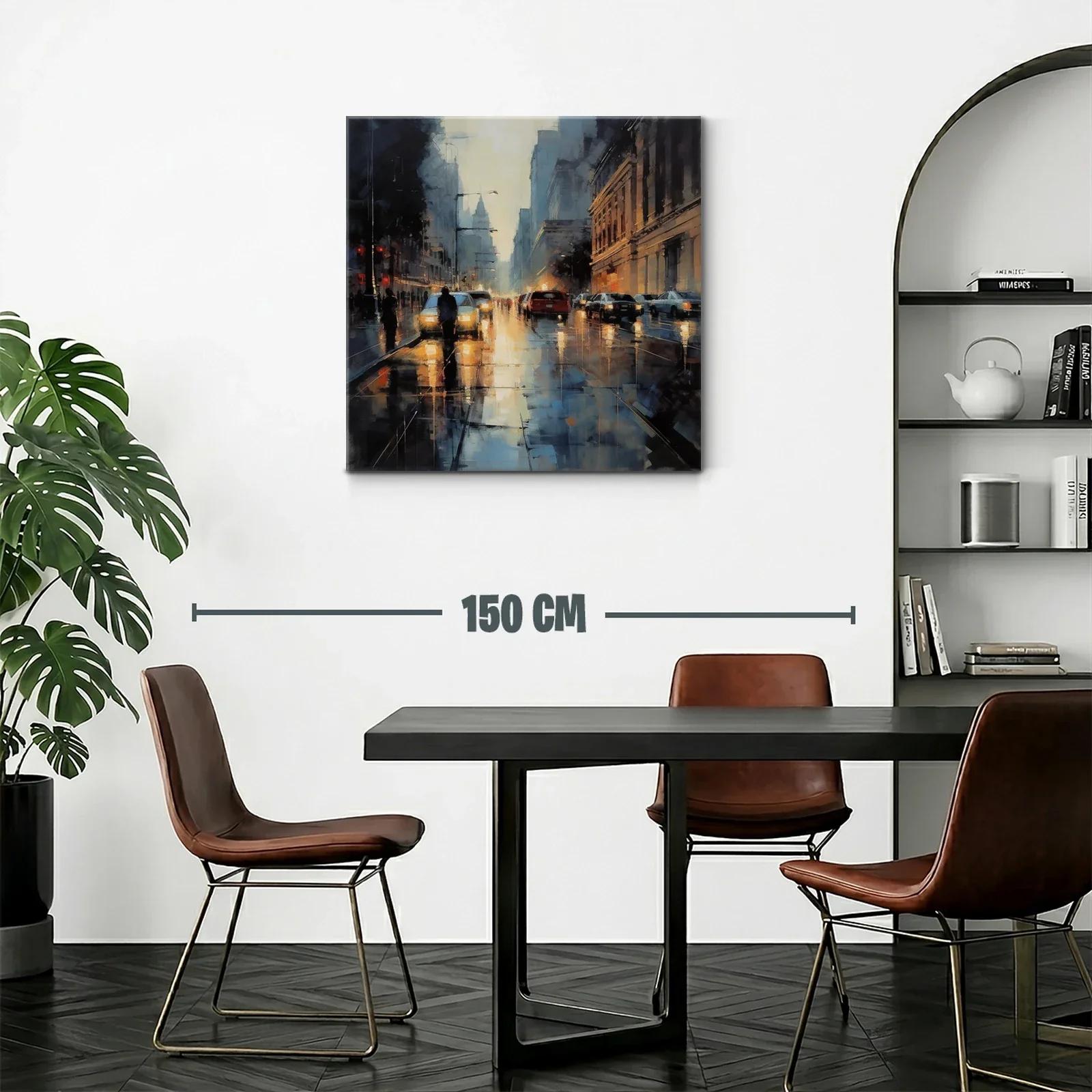 Atardecer urbano con reflejos de luz y movimiento — miniatura 2