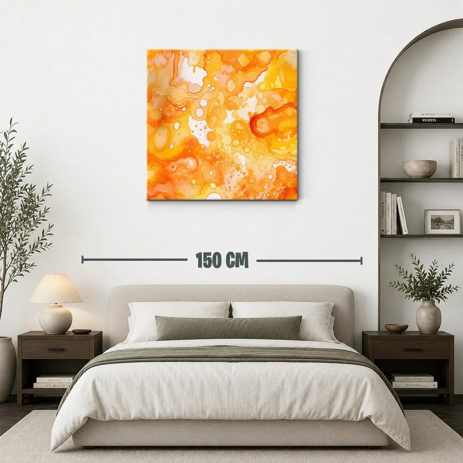Arte abstracto en tonos cálidos y vibrantes naranja y amarillo — miniatura 3
