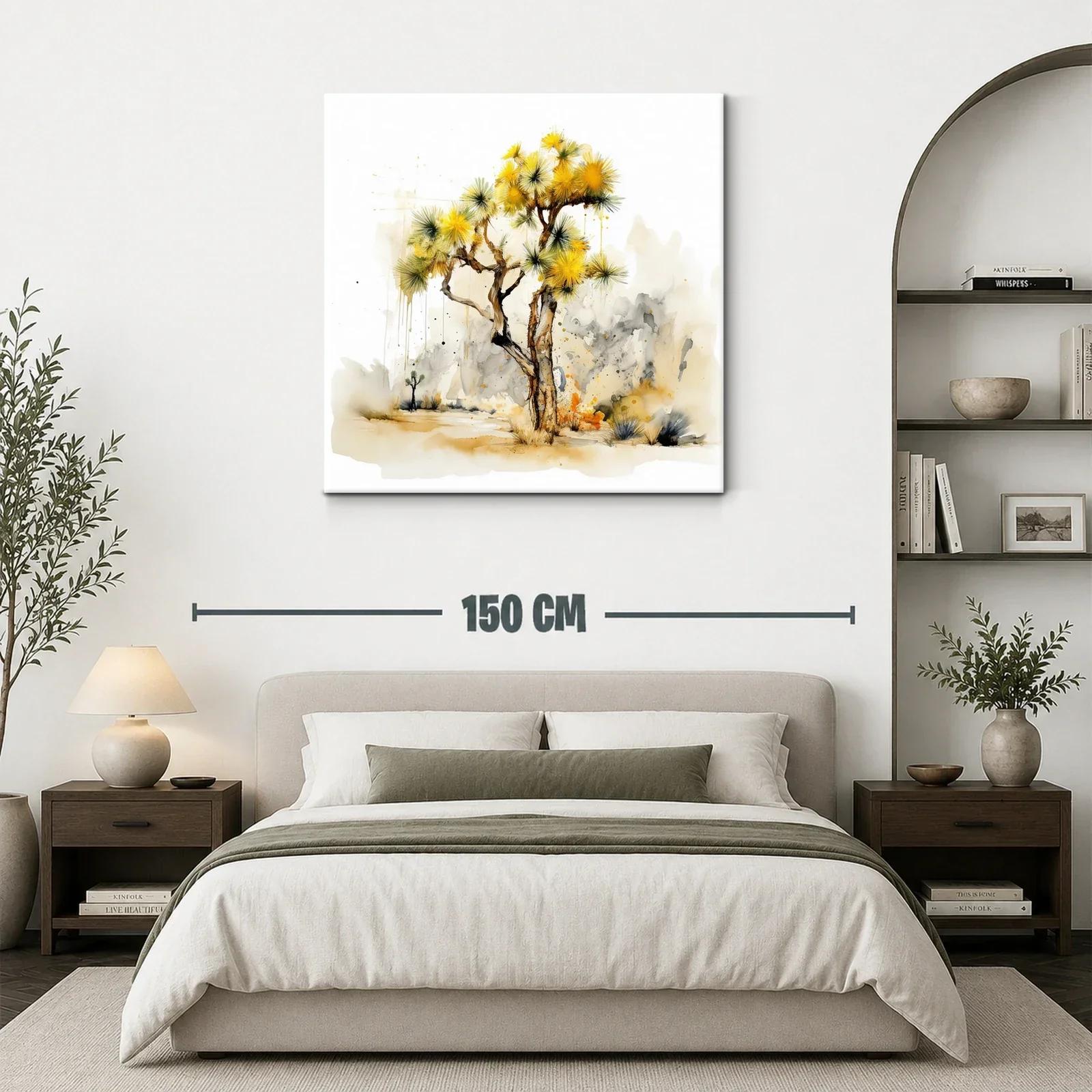 Árbol con flores amarillas en paisaje difuminado — miniatura 3