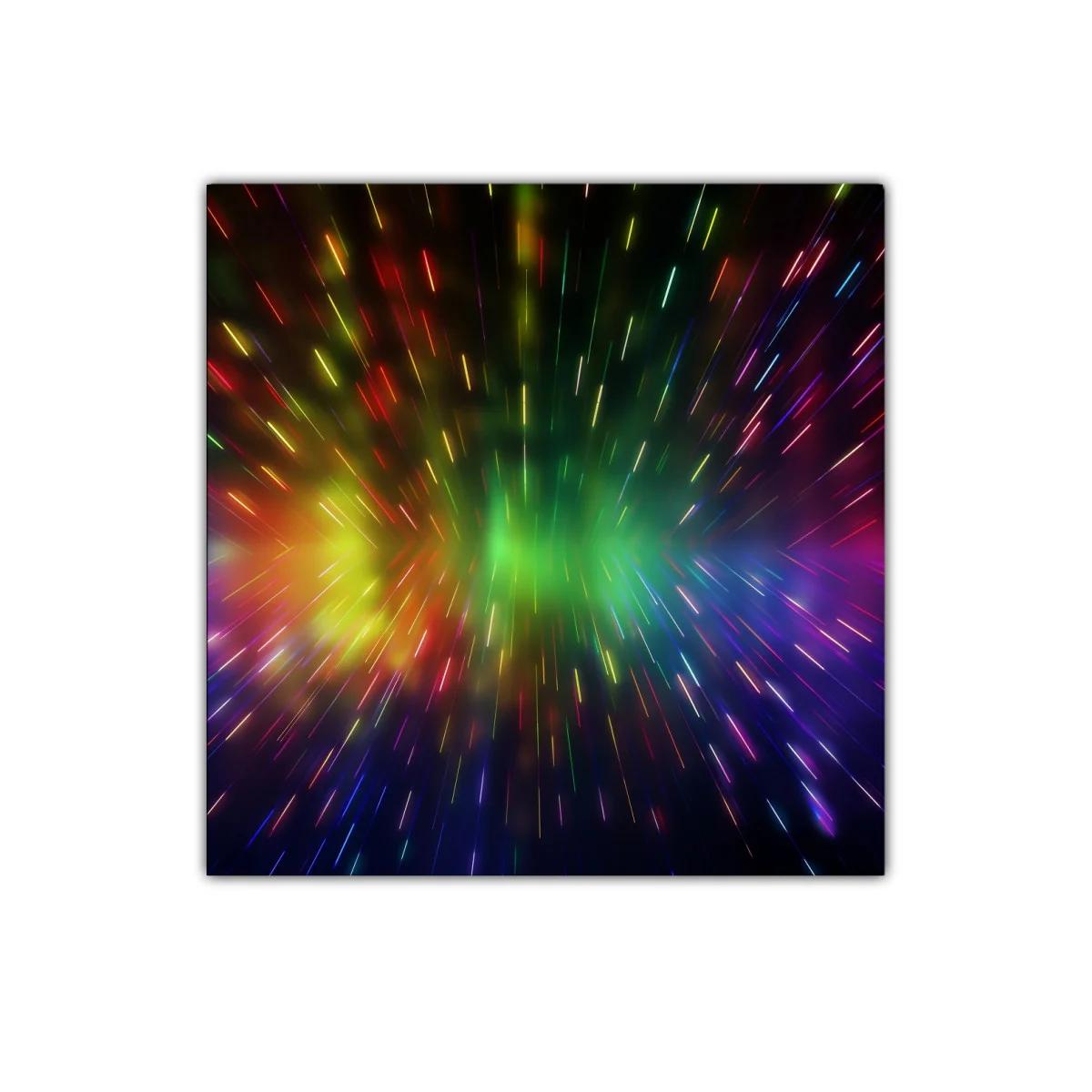 Explosión de luces vibrantes en movimiento caleidoscópico — imagen principal