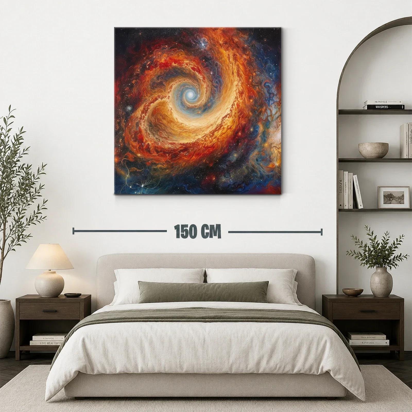 Cuadro espiral cósmica en tonos cálidos y vibrantes — miniatura 3