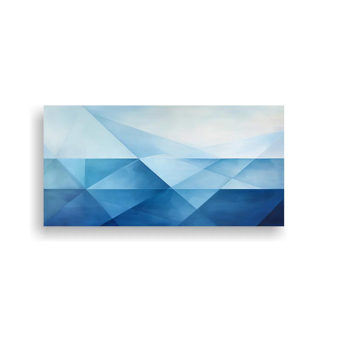 Cuadro composición geométrica azul con planos triangulares — imagen principal