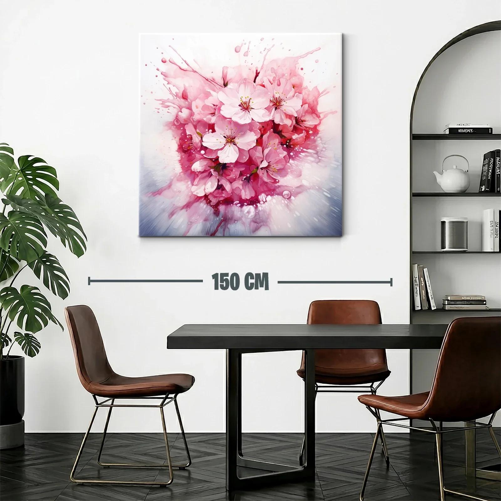 Composición de flores rosas con efecto estallido vibrante — miniatura 2