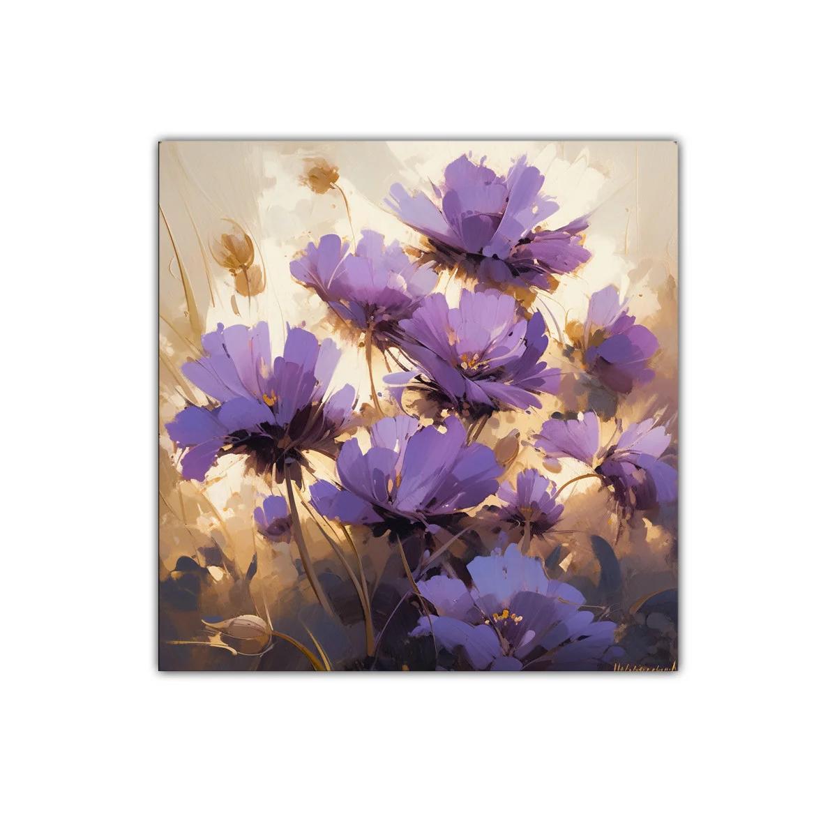 Flores lilas vibrantes con fondo cálido y luminoso — imagen principal