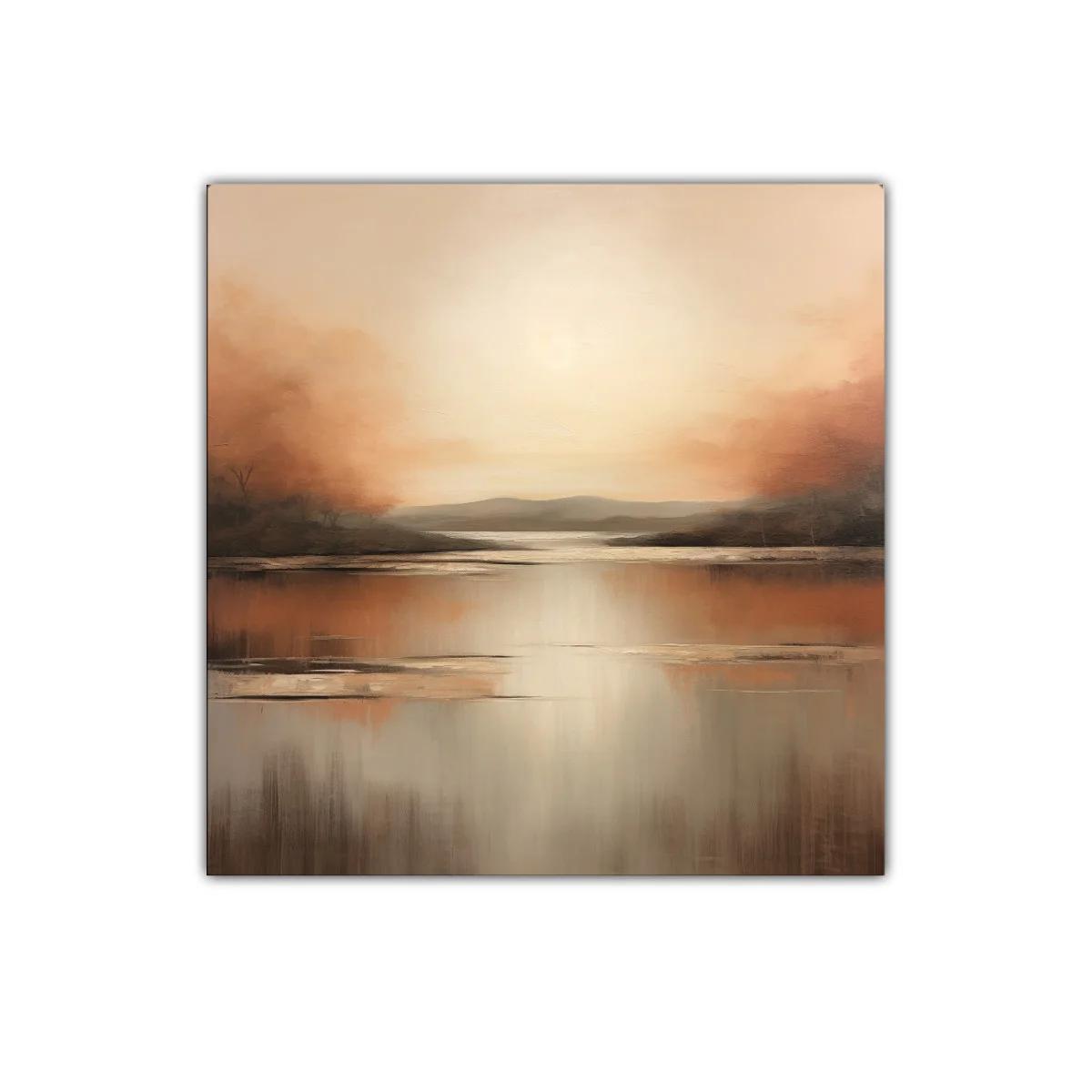 Paisaje sereno con tonos cálidos y luz suave — imagen principal
