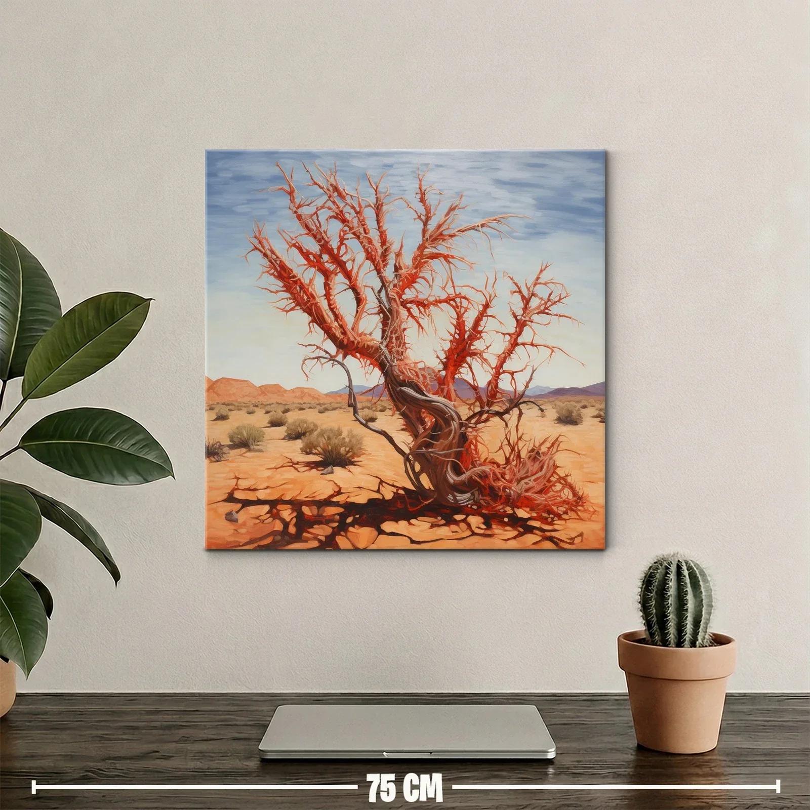 Árbol Seco en Paisaje Árido de Tonos Cálidos — miniatura 2