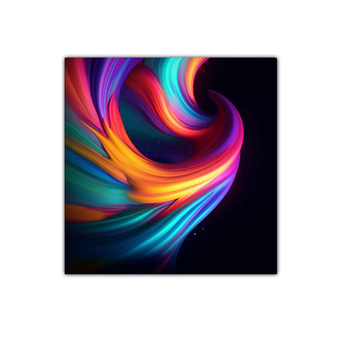 Cuadro decorativo con remolino abstracto de vivos colores