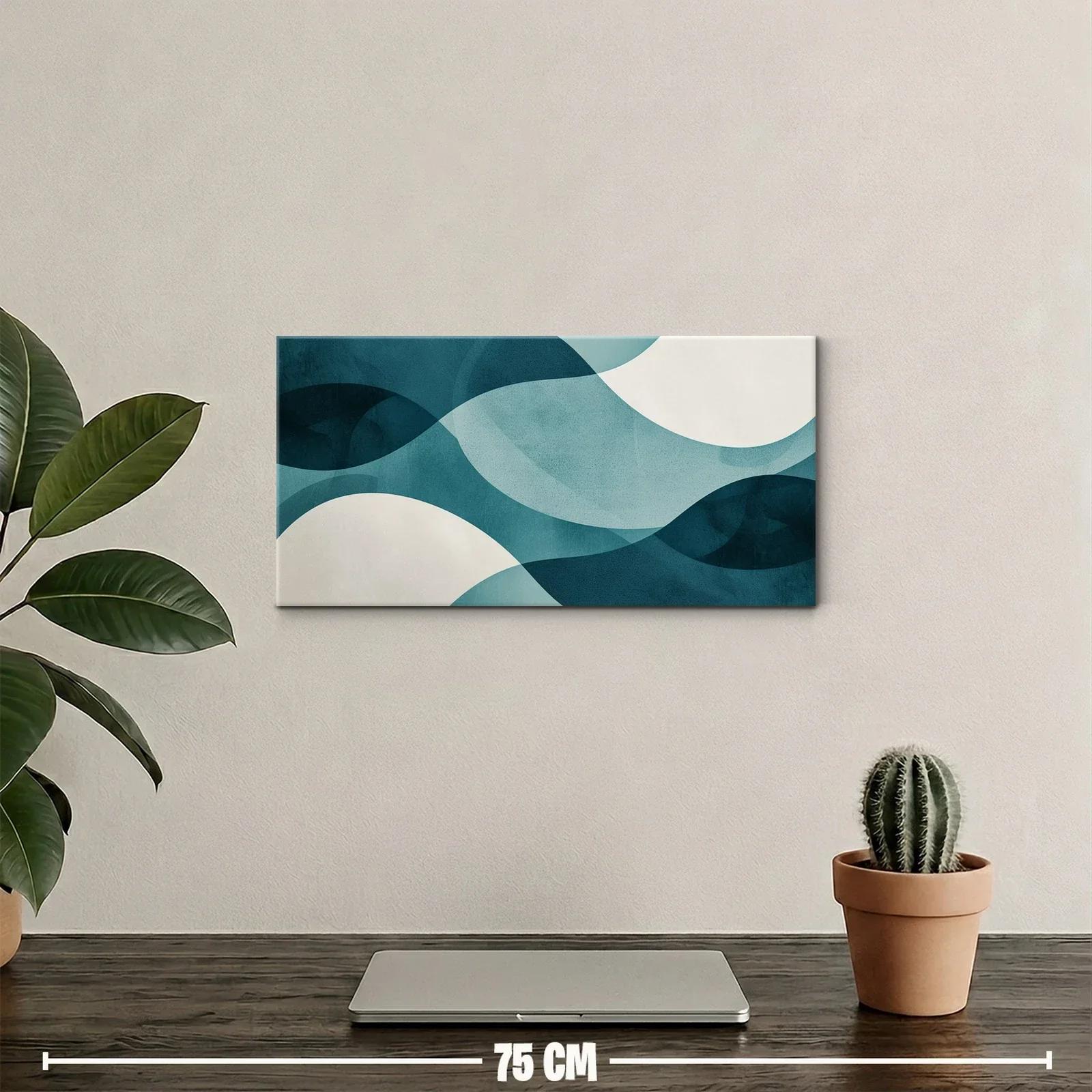 Cuadro ondas superpuestas con capas fluidas — miniatura 2