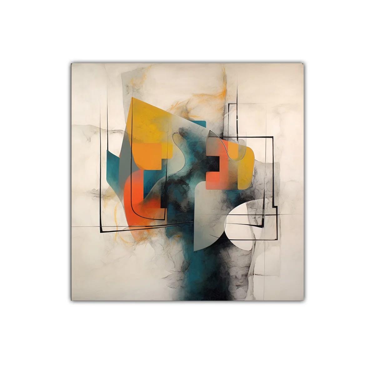 Composición abstracta con formas geométricas y colores vibrantes — imagen principal