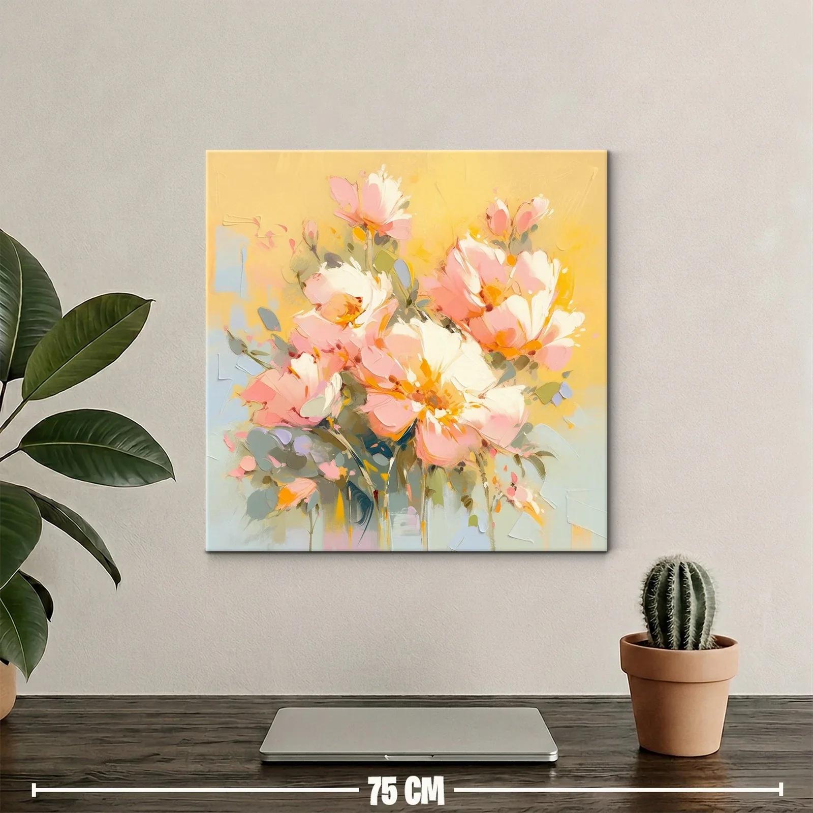 Cuadro con ramo de flores en tonos pastel — miniatura 2