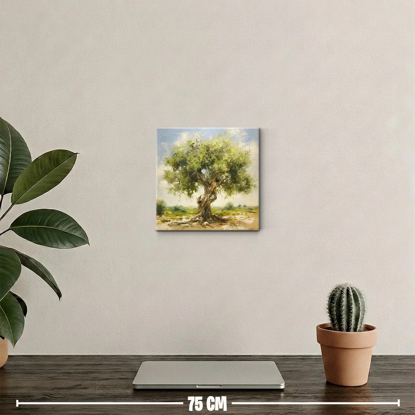 Árbol frondoso en paisaje sereno y luminoso — miniatura 2