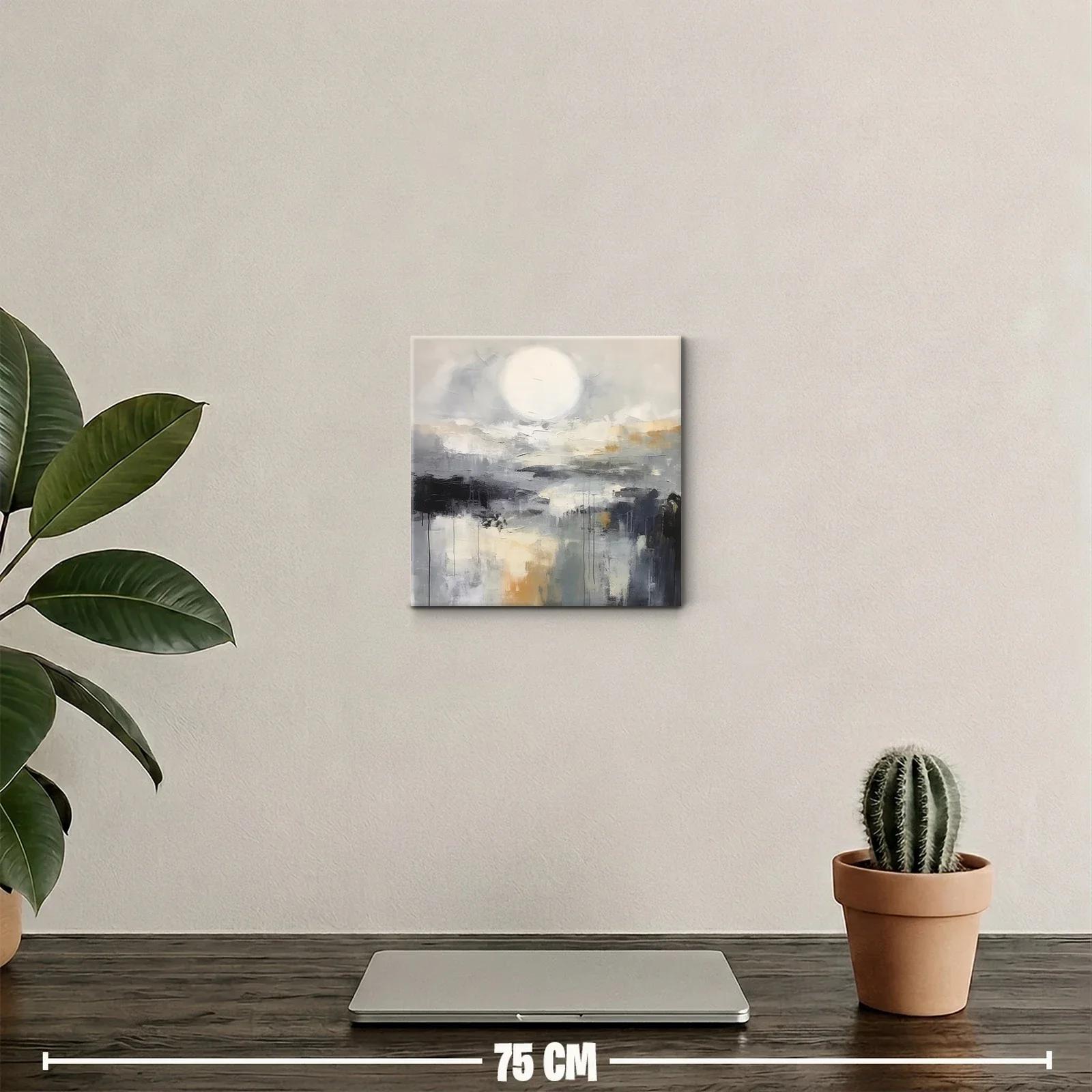 Cuadro abstracto con tonos suaves y atmósfera serena — miniatura 2