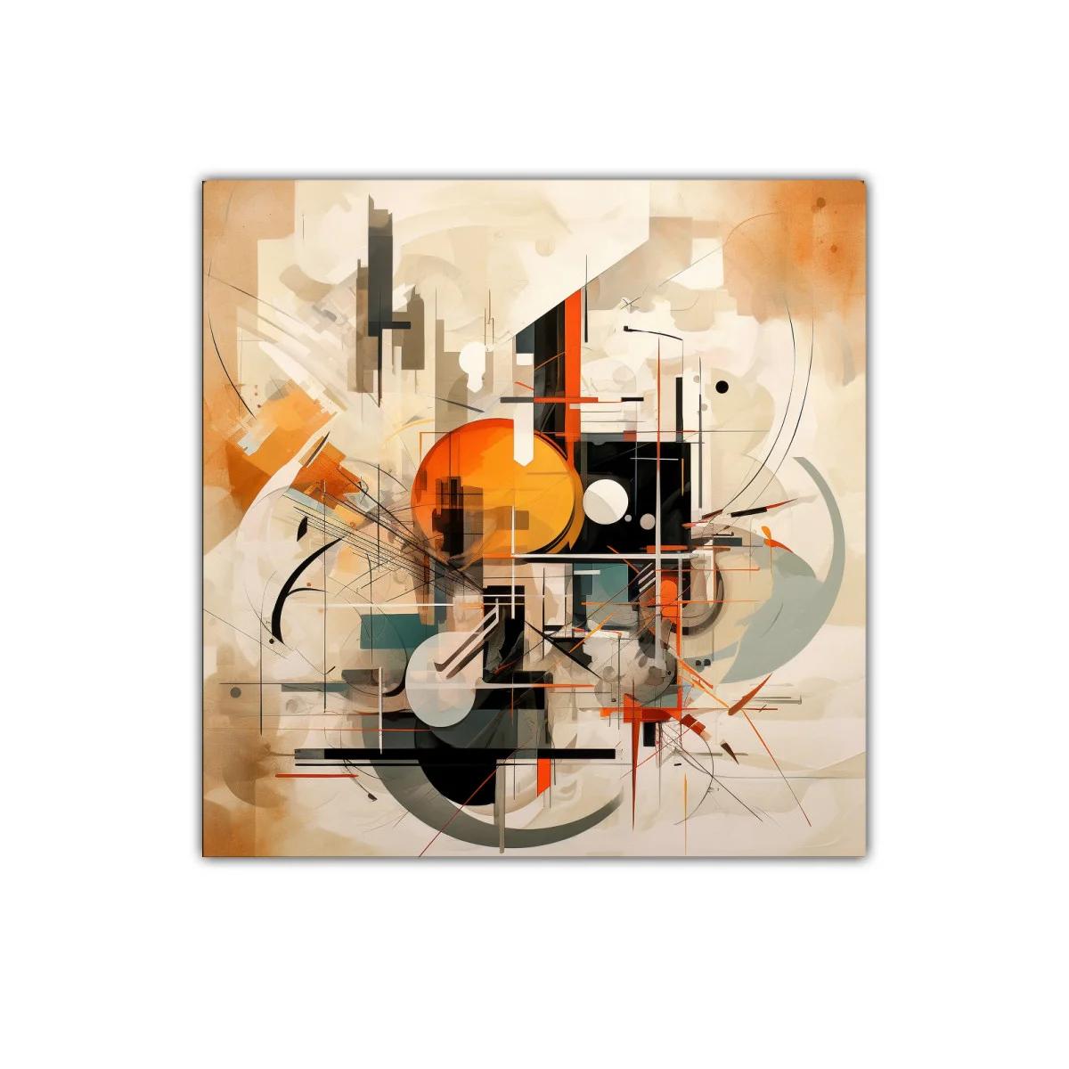 Composición abstracta con formas geométricas y tonos cálidos — imagen principal