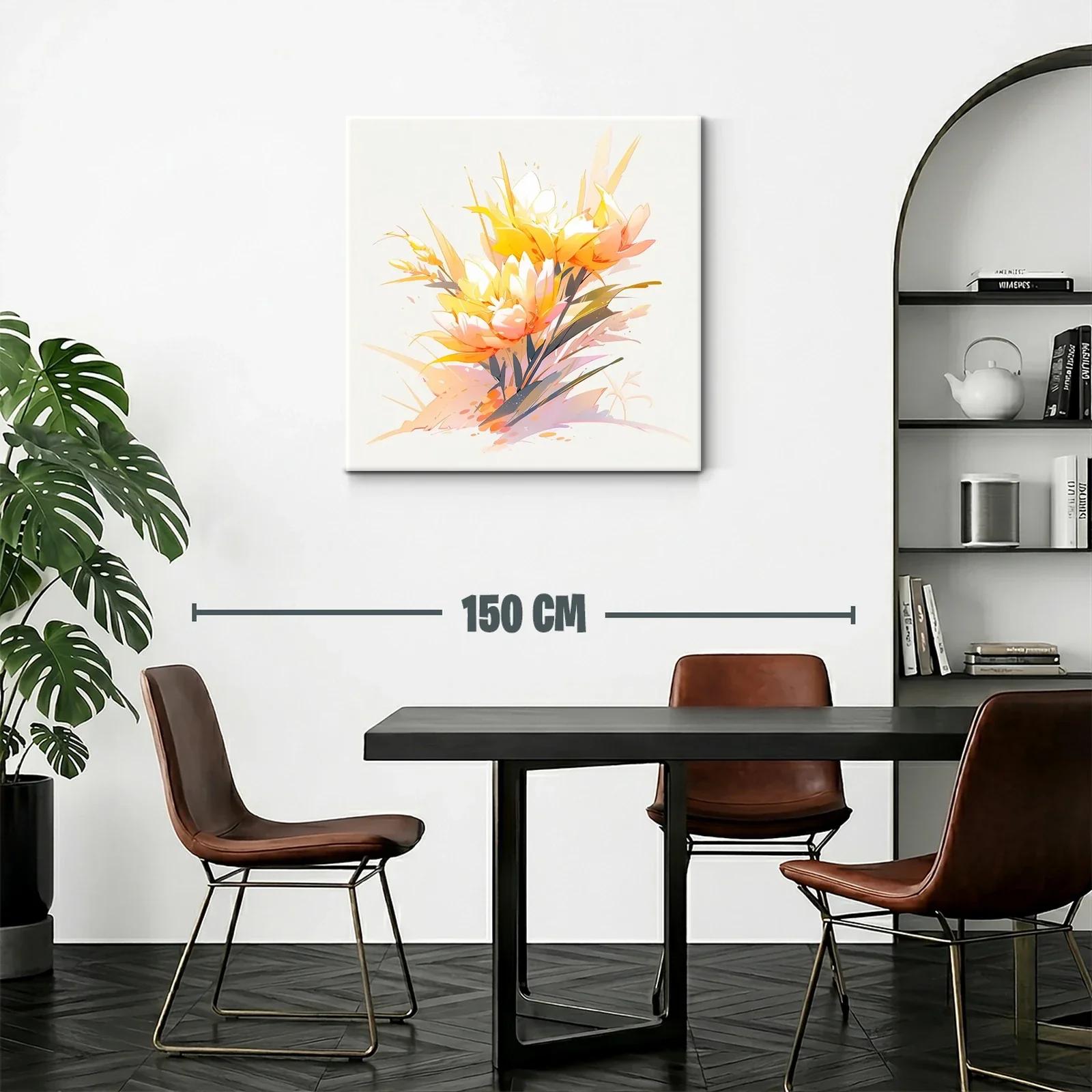 Cuadro Floral con Tonos Anaranjados y Amarillos Vibrantes — miniatura 2