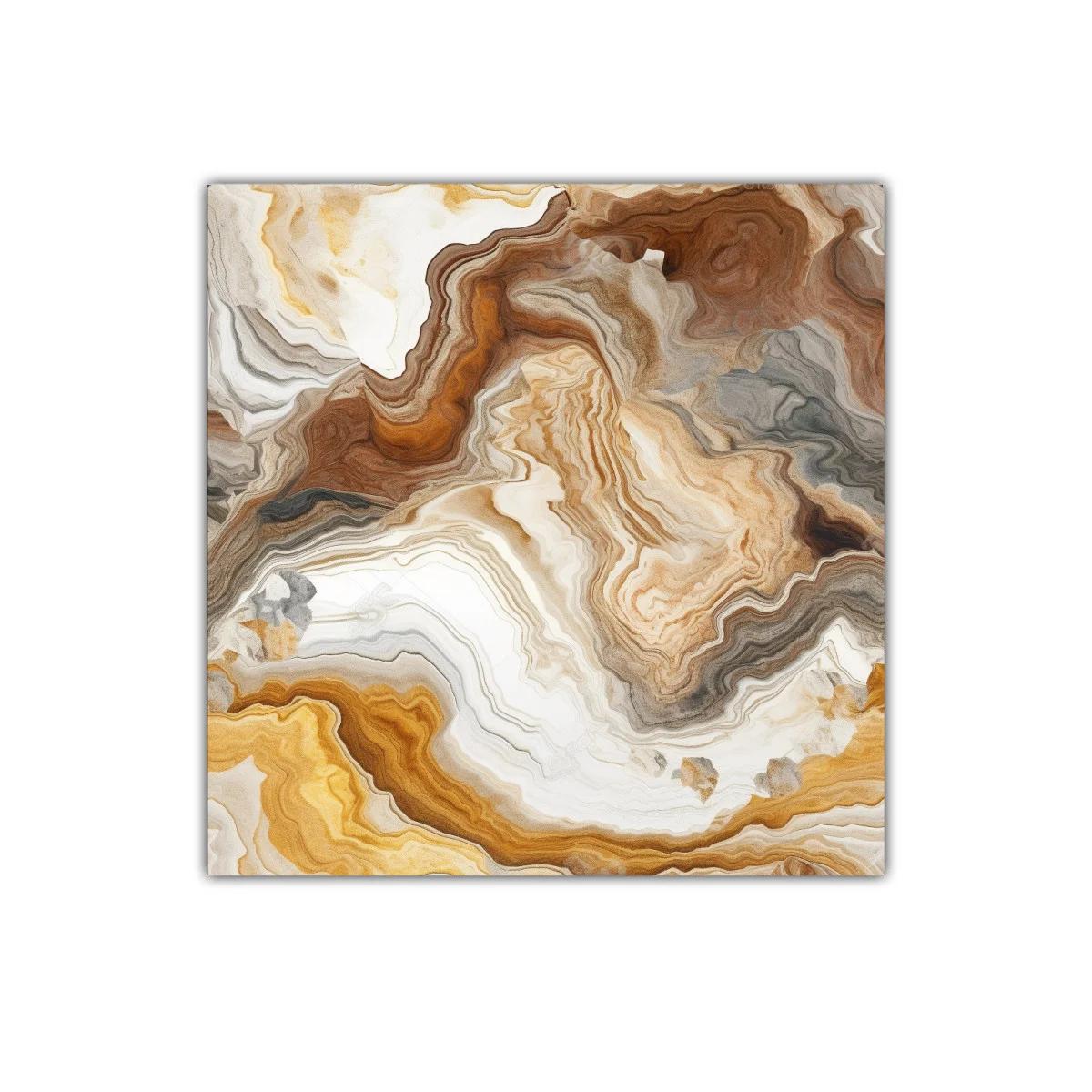 Atractivo cuadro abstracto en tonos tierra y cremas — imagen principal