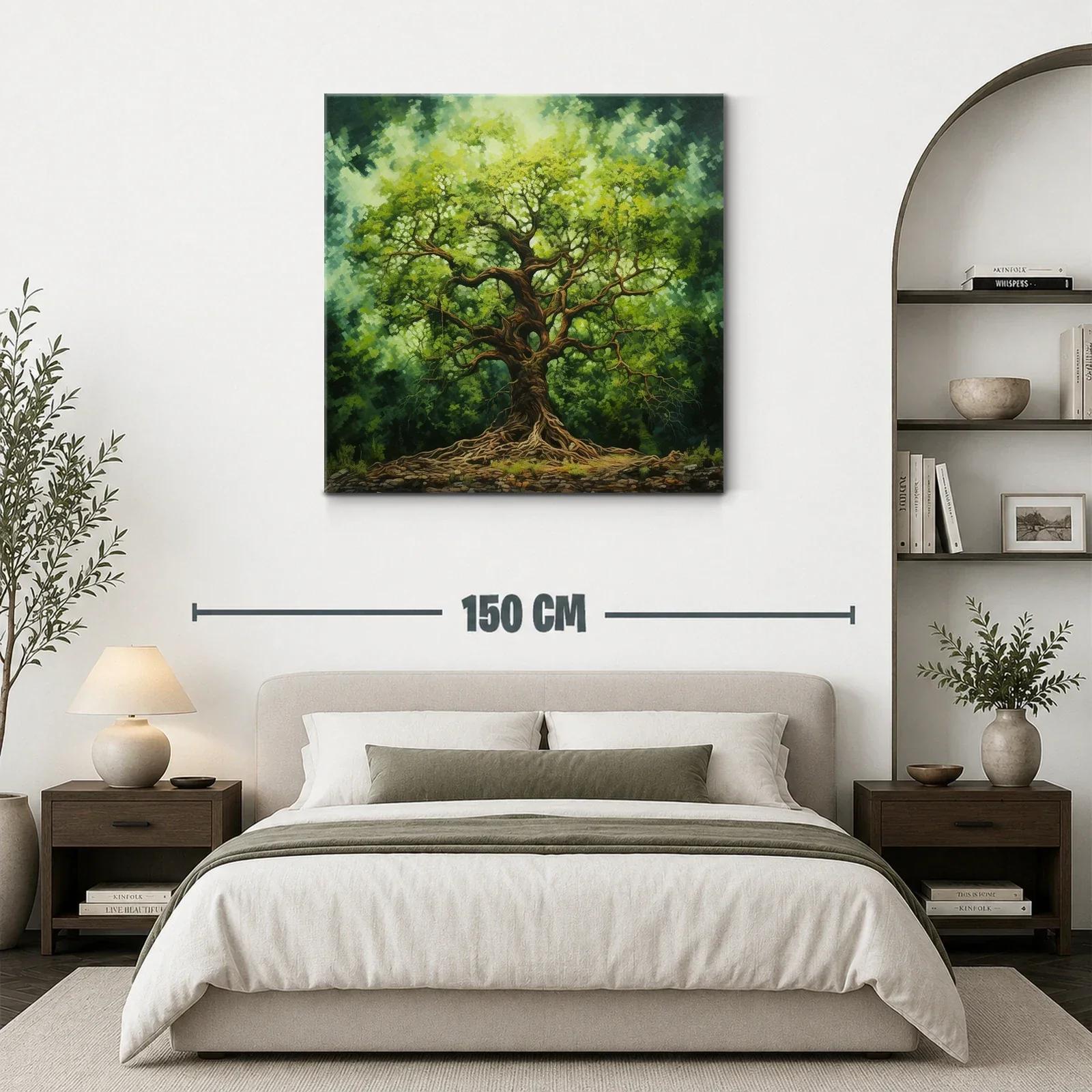 Majestuoso árbol con raíces y follaje frondoso verde — miniatura 3