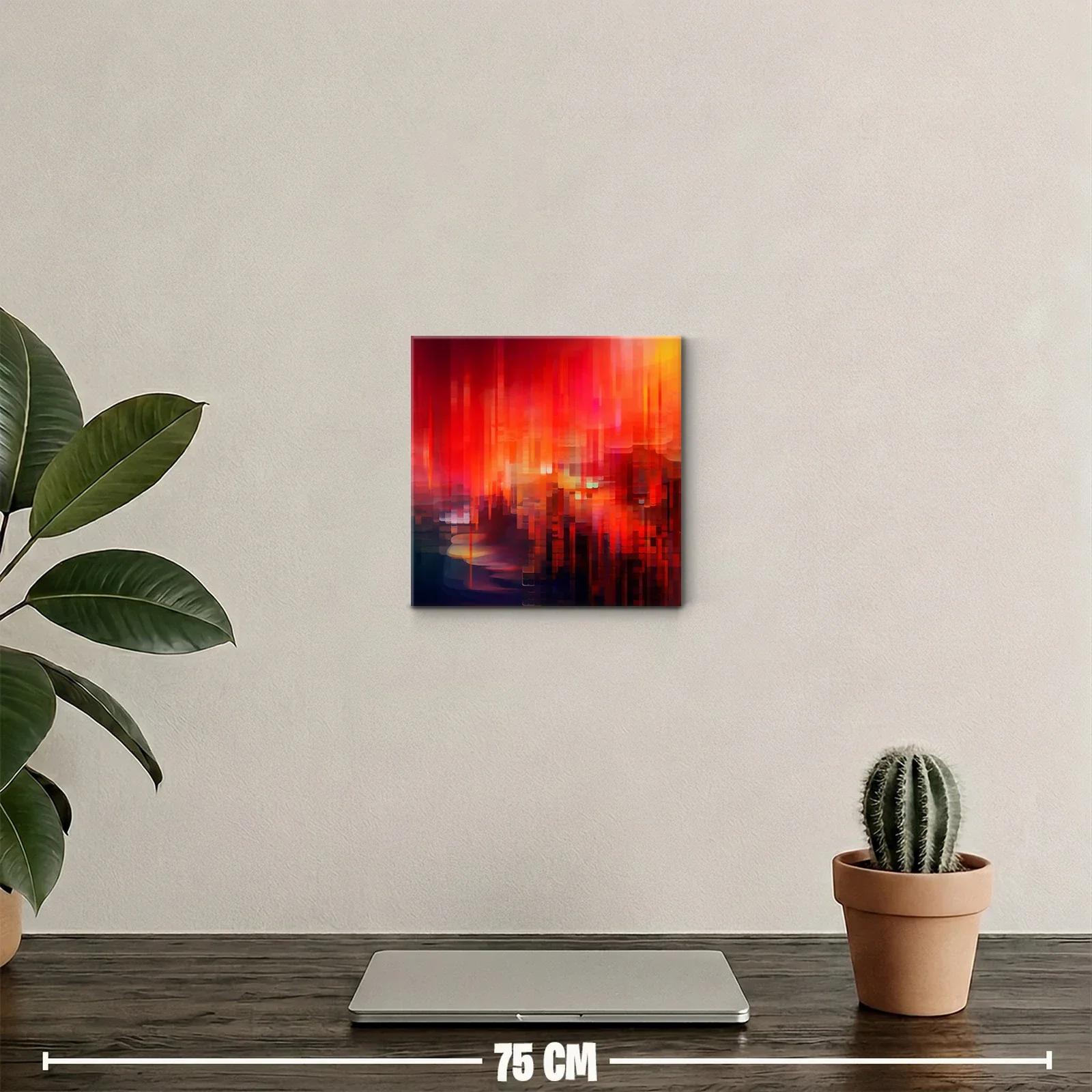 Composición abstracta en tonos cálidos y vibrantes — miniatura 2