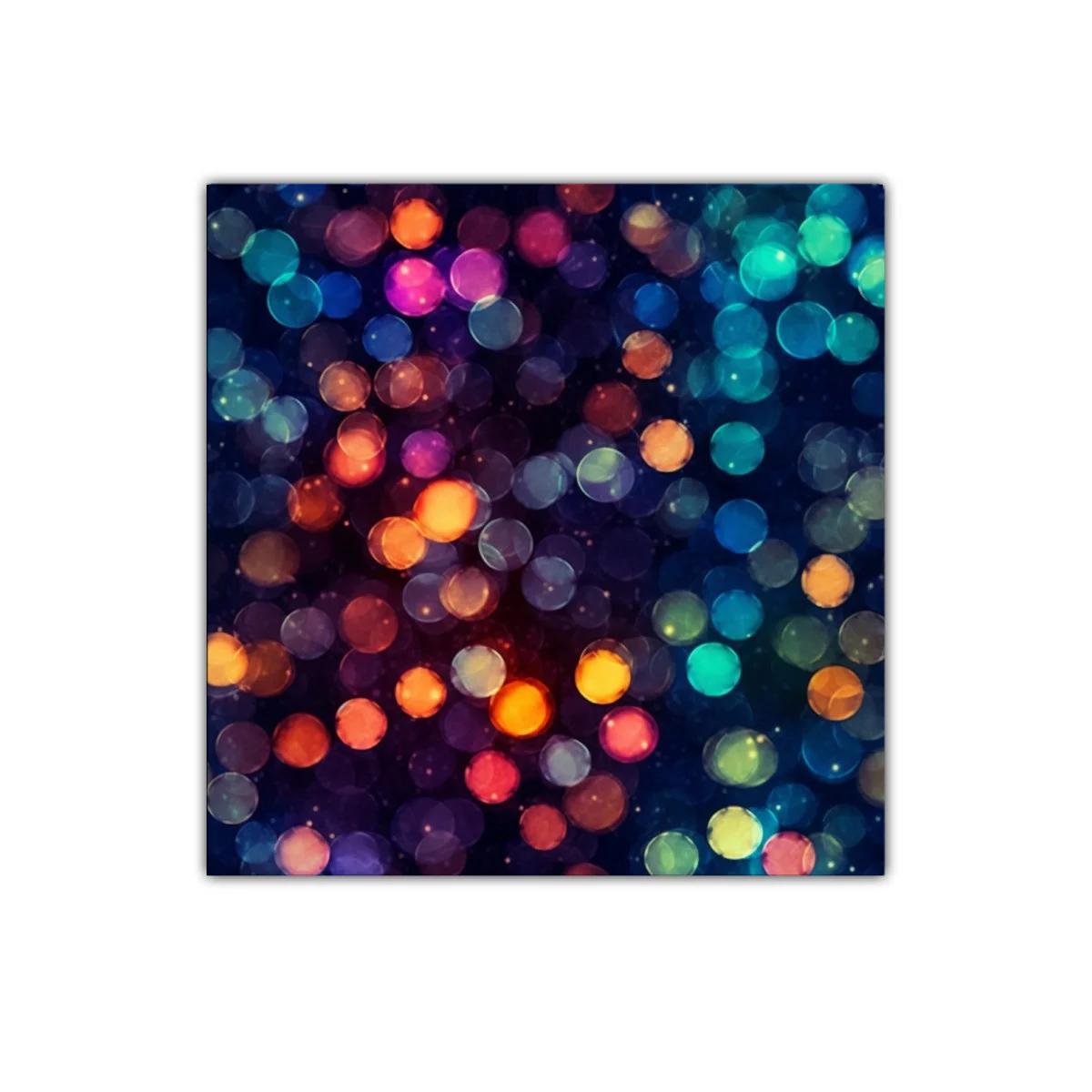 Cuadro decorativo con luces difusas en tonos vibrantes — imagen principal