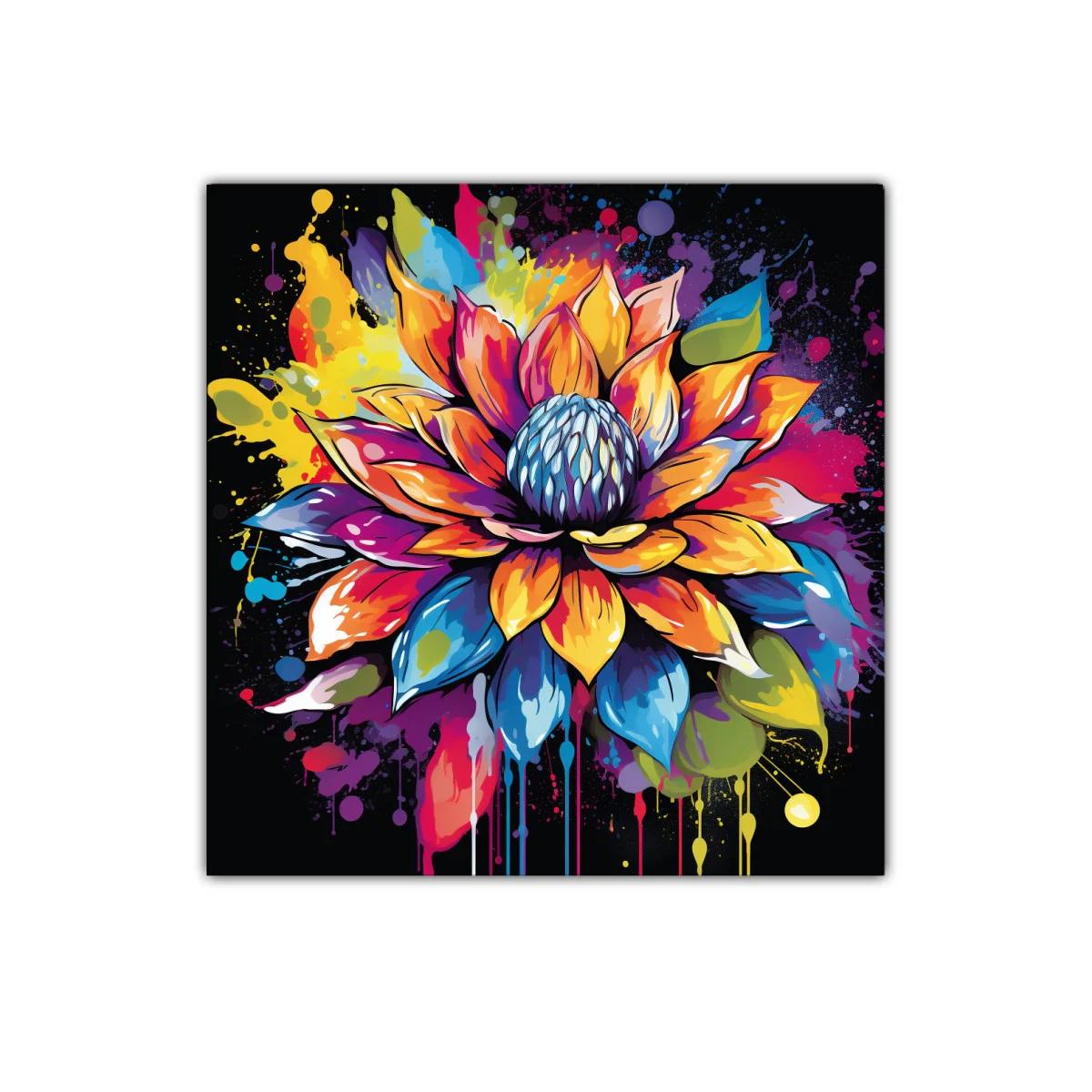 Explosión de colores en flor vibrante y abstracta — imagen principal