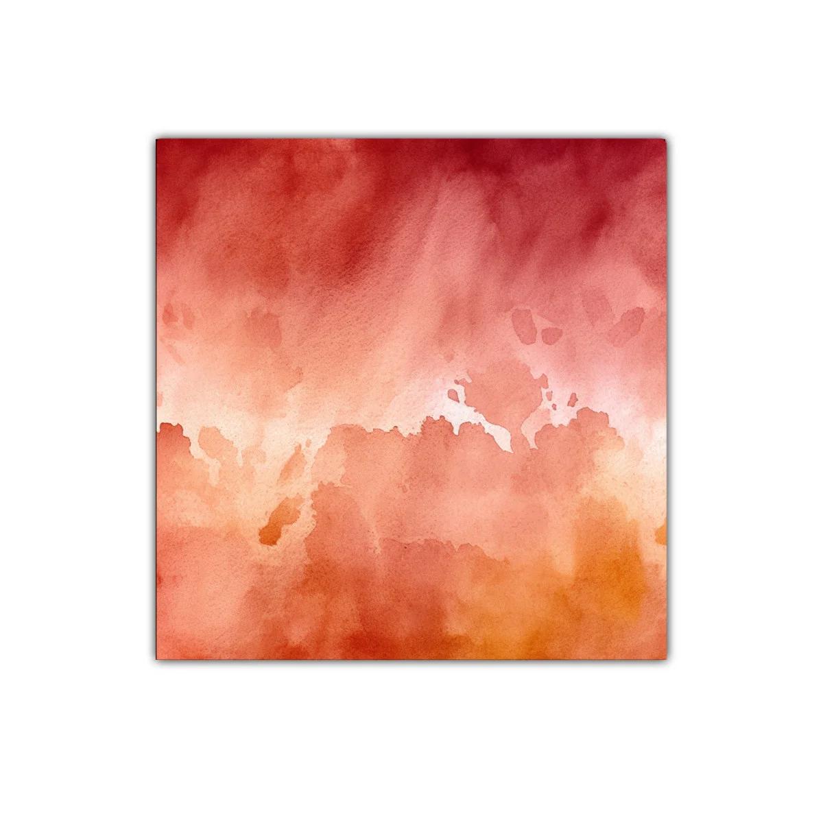 Cuadro abstracto con tonos cálidos y degradados suaves