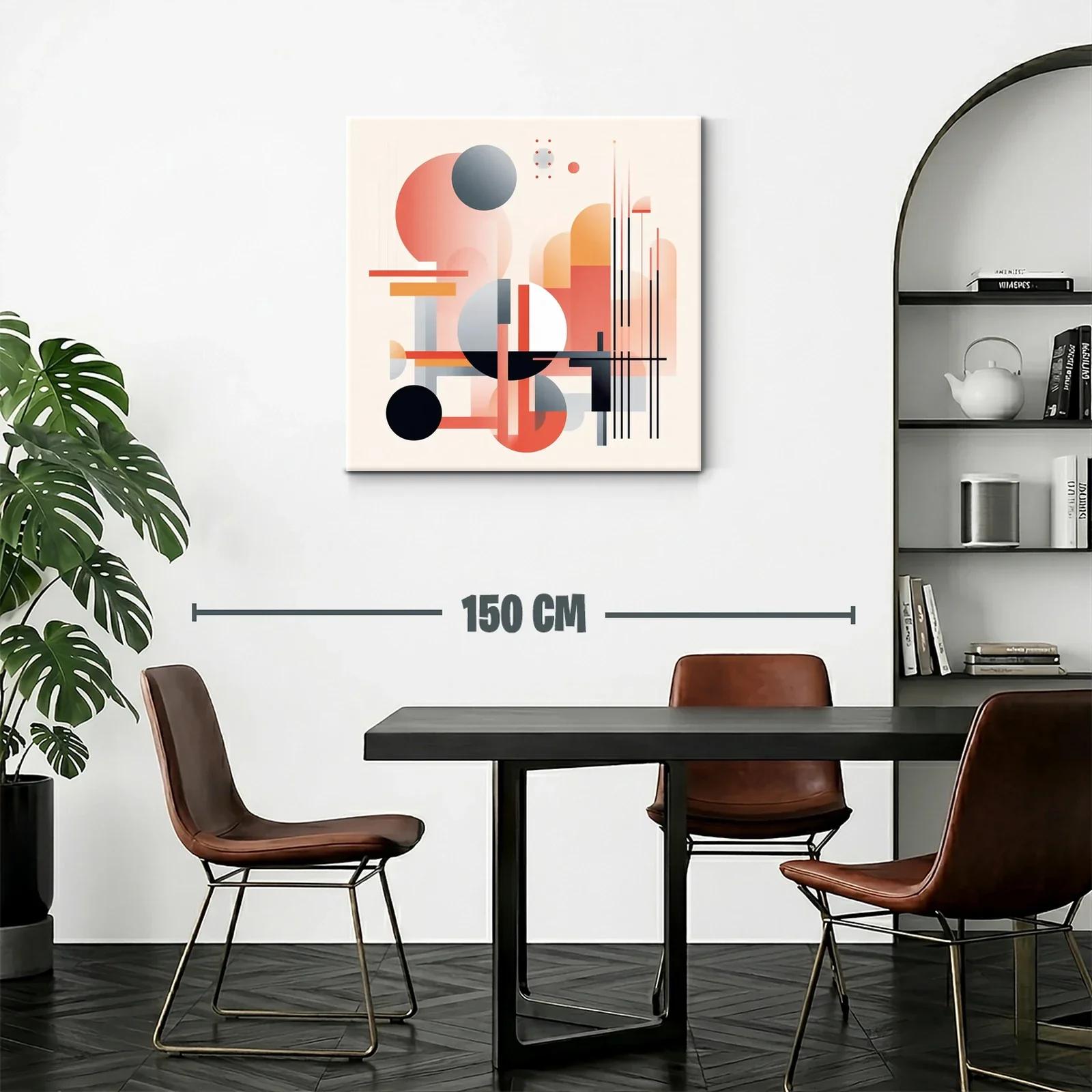 Composición abstracta con formas geométricas y tonos cálidos — miniatura 2