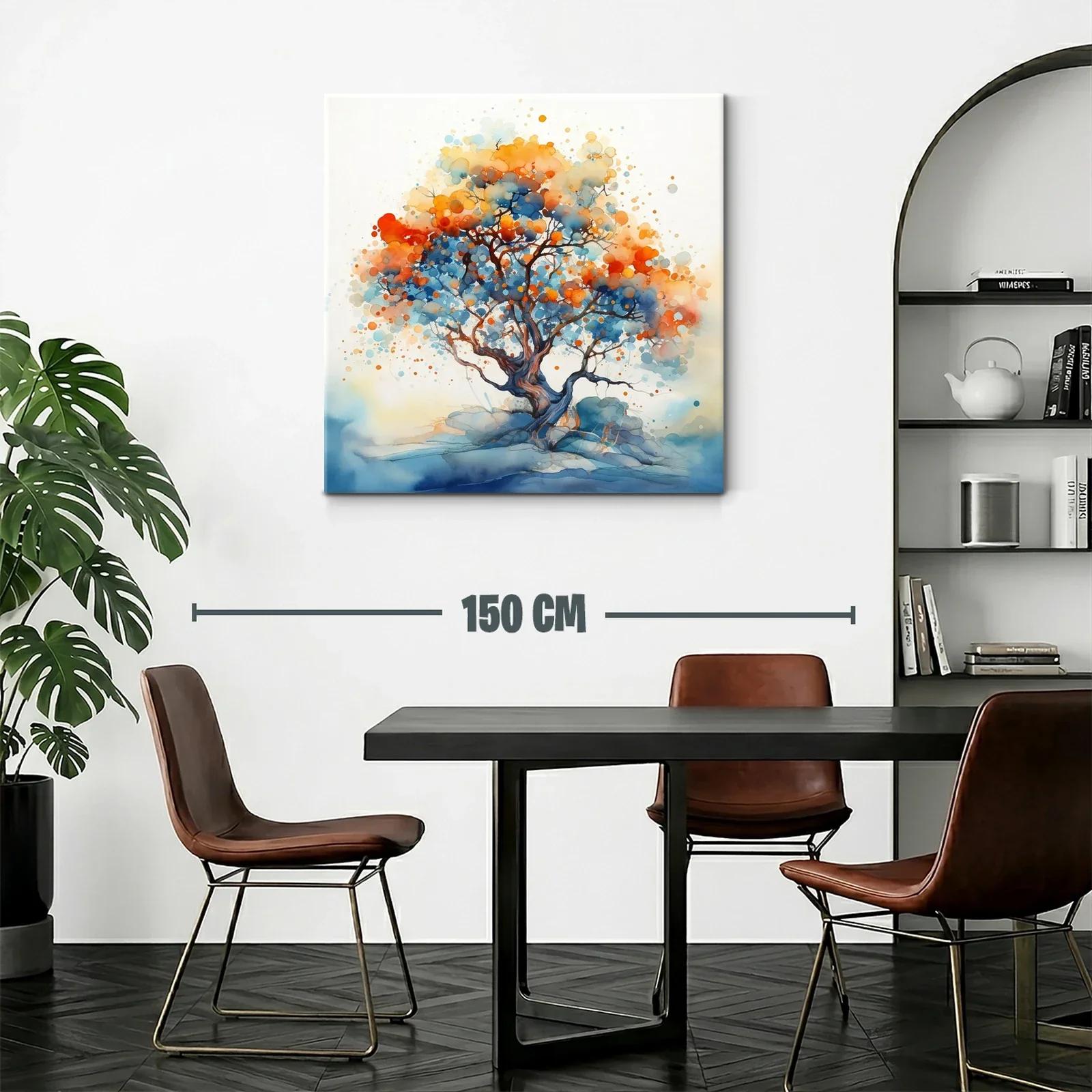 Árbol vibrante con tonos cálidos y fríos en armonía visual — miniatura 2