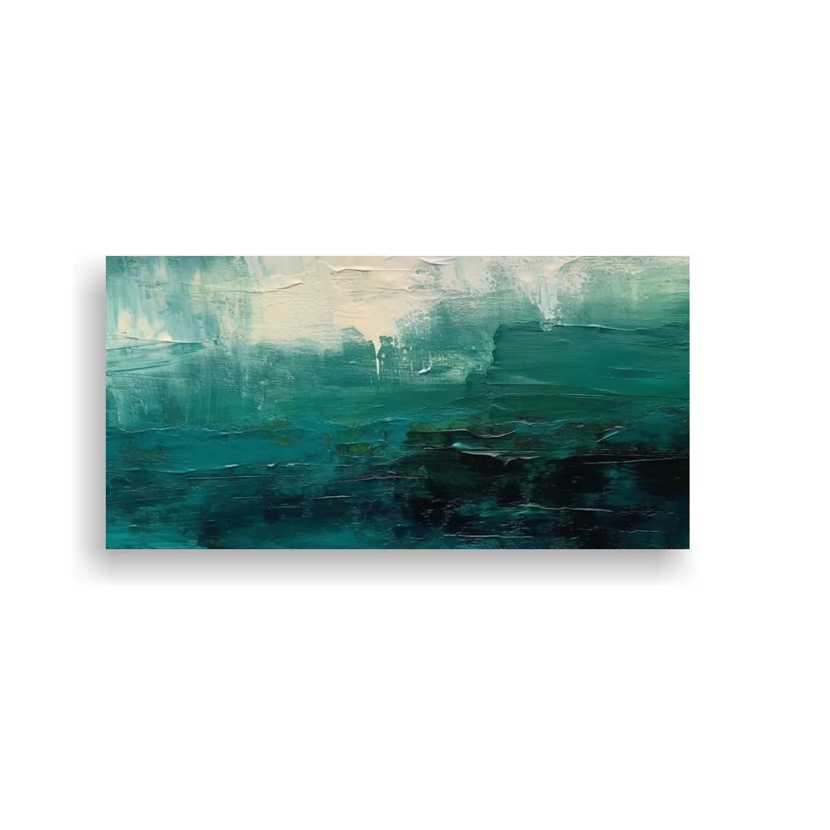 Cuadro paisaje marino abstracto con bandas horizontales — imagen principal