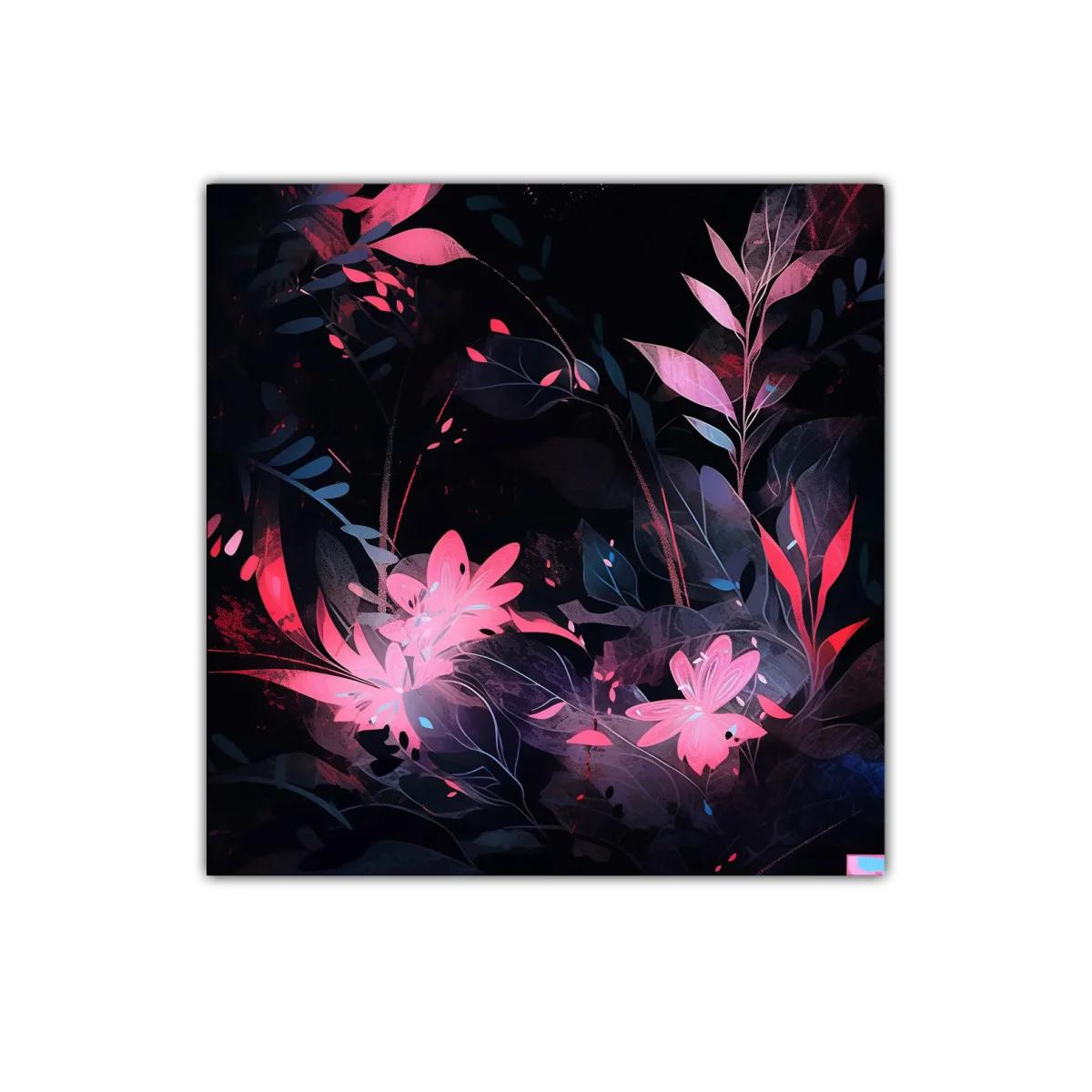 Composición Floral en Tonos Oscuros con Destellos Rosados — imagen principal