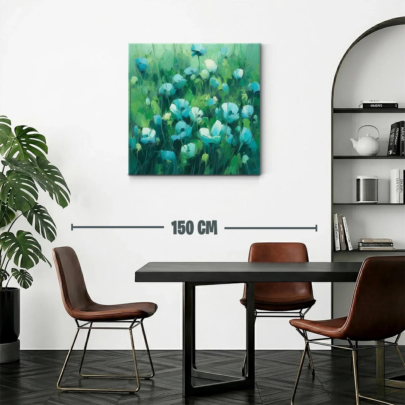 Ramo de flores en tonos verdes y azules vibrantes — miniatura 2