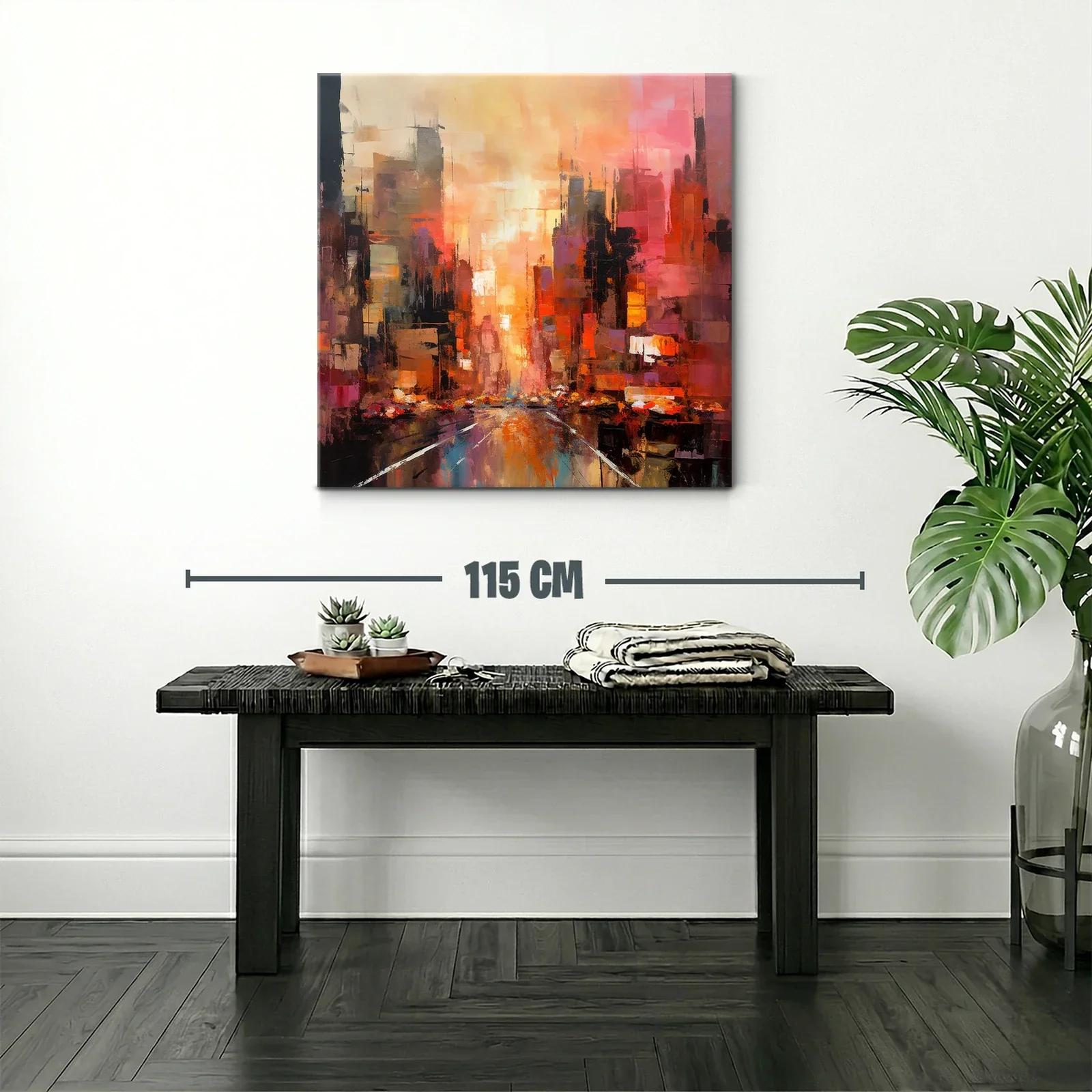 Atardecer vibrante en ciudad abstracta llena de energía — miniatura 2