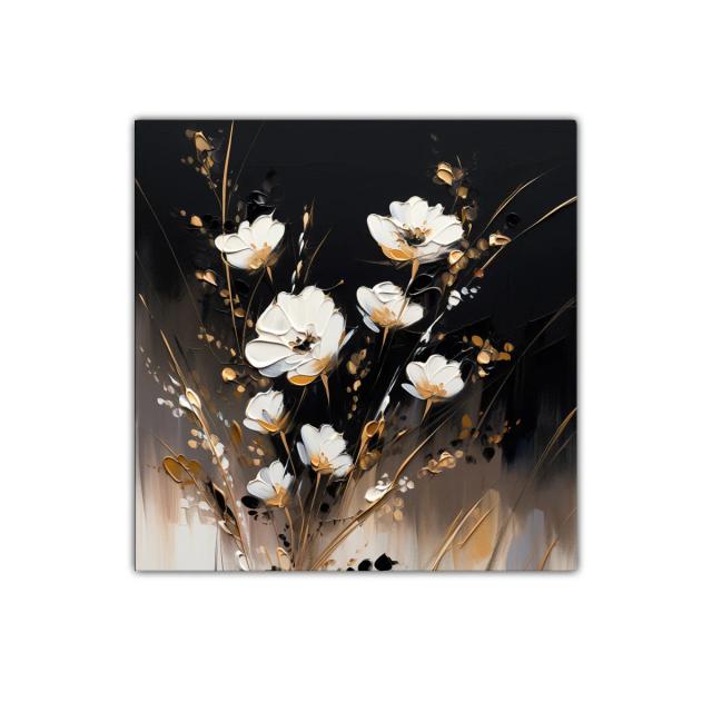 Elegancia floral en tonos neutros con toques dorados