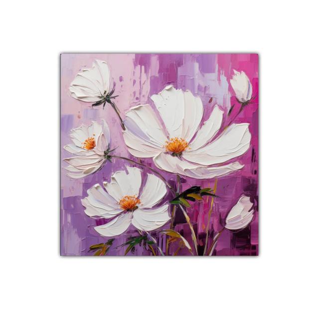 Elegancia floral en tonos blancos y violetas